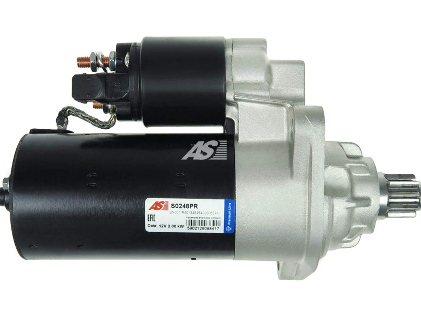 AS-PL MOTOR DE ARRANQUE Compatible con VW Golf 4 Hatchback 1J1 Golf 5 Hatchback 1K1 Polo IV Hatchback 9N, 9A, SKODA Fabia I Combi 6Y5 FABIA 6Y2
