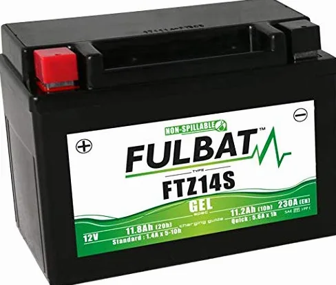 Batería GEL YTZ14S Fulbat para Honda Transalp 700 Deauville 700 DN-01 NC Integra 750