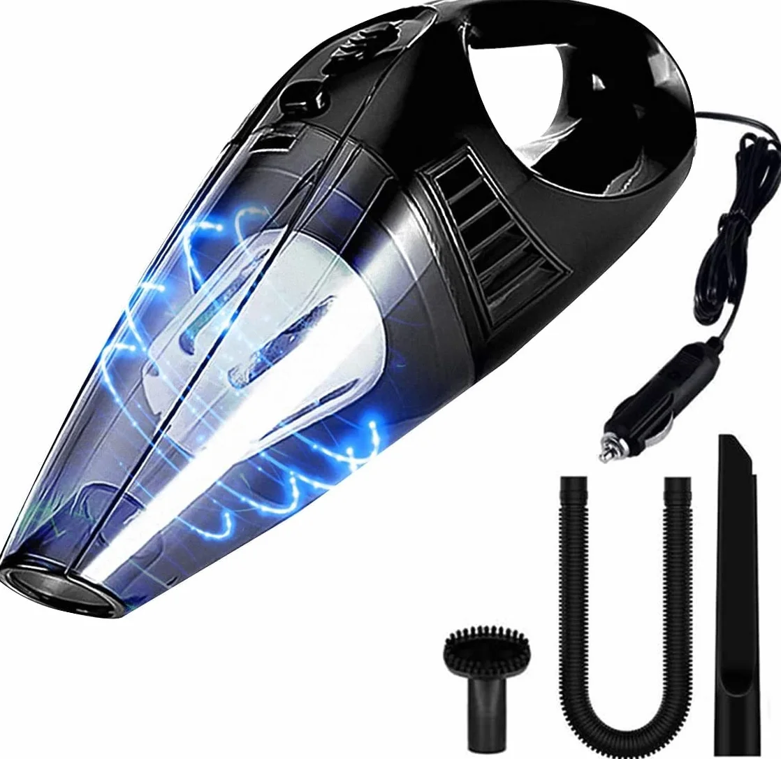 Aspirador de coche Aspirador portátil de mano 120W Aspirador en seco/húmedo 5KPA Potencia de succión 22000r/min Velocidad nominal con cable de alimentación de 11,5 pies para el hogar, automóvil