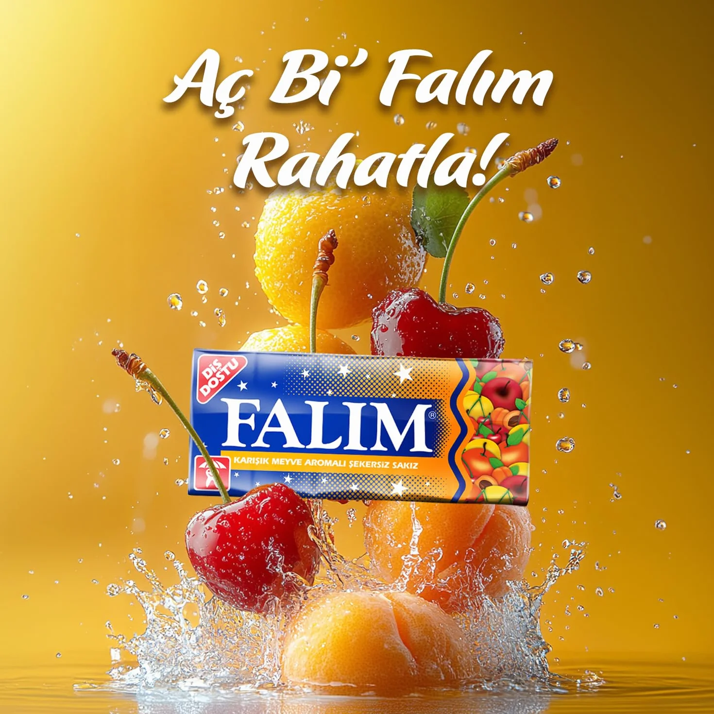Falim Goma de mascar Tutti Frutti sin azúcar 20 x 5 piezas 140g