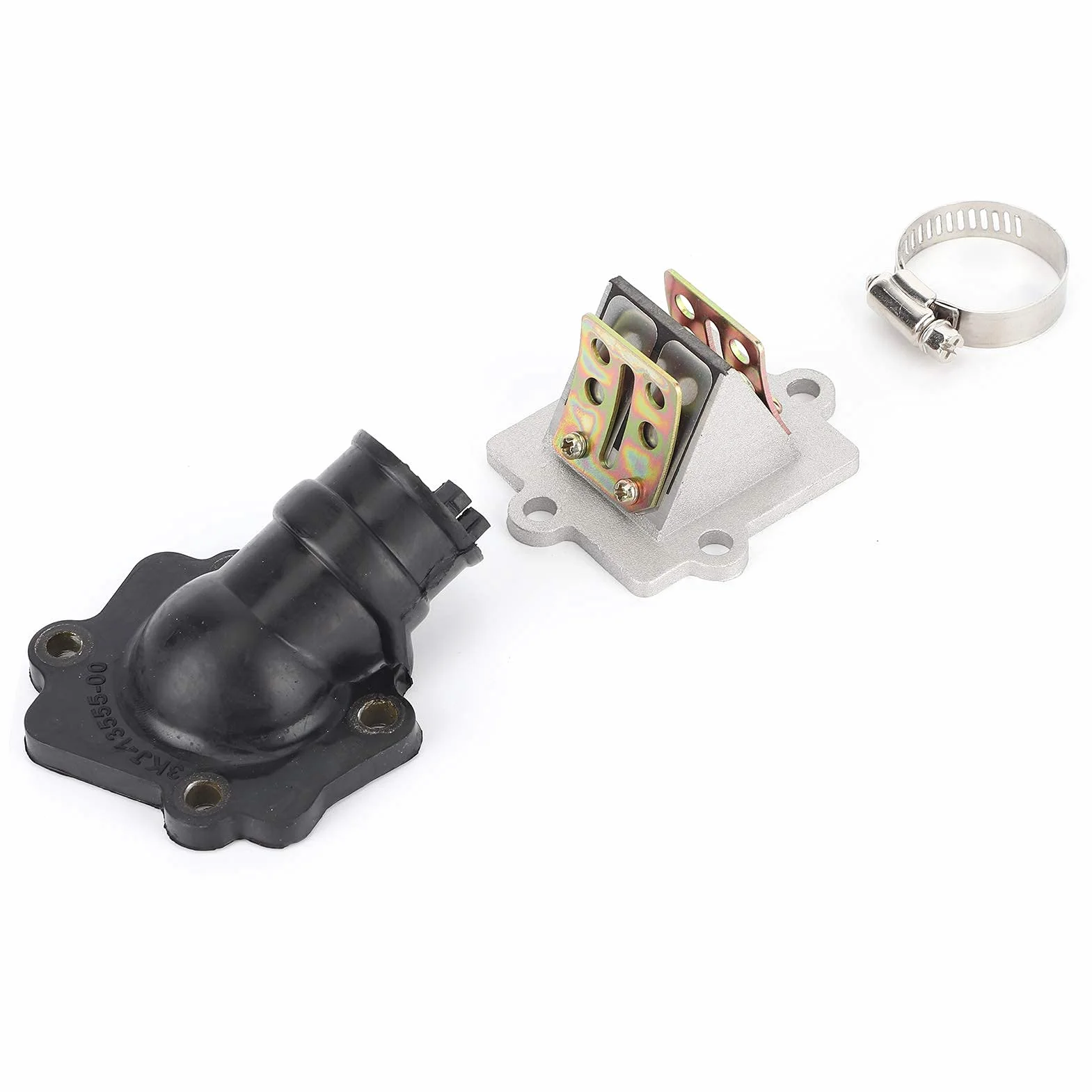 Colector de admisi¨®n de Motocicleta Aramox Apto para Motor Jog Vino Zuma BWS Minarelli de 2 Tiempos 49 50 colector de admisi¨®n + v¨¢lvula de leng¨¹ETA