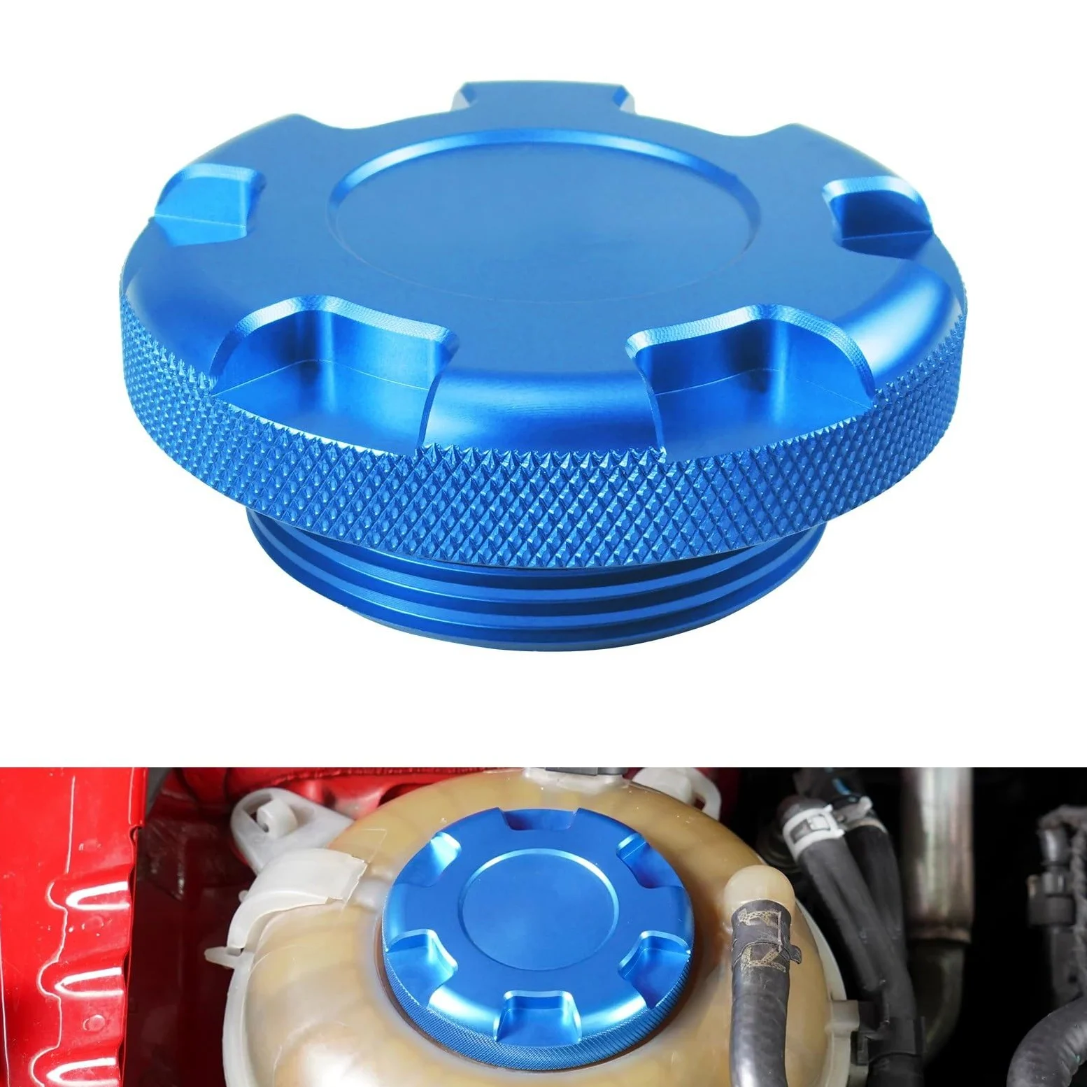 IBNA Coche OEM 3C0121321 Tapa del Radiador De Refrigerante para A3 8V 8Y S3 8V TT RS3 8Y Q3 Accesorio(Azul)