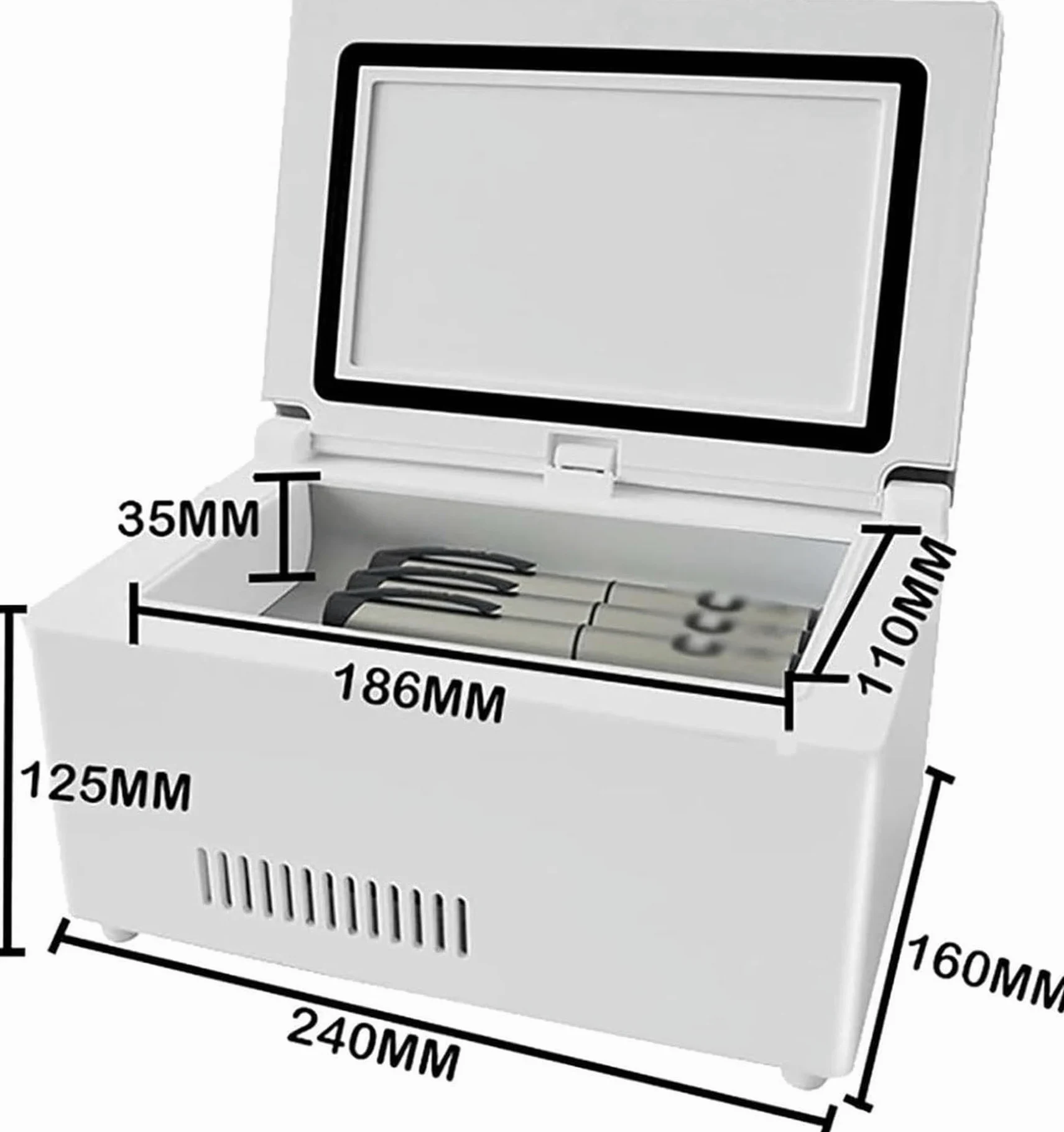 Enfriador de insulina portátil para viajes, refrigerador de medicamentos con alimentación USB, estuche frío compacto para suministros para diabéticos, funda de transporte para bolígrafos y viales de