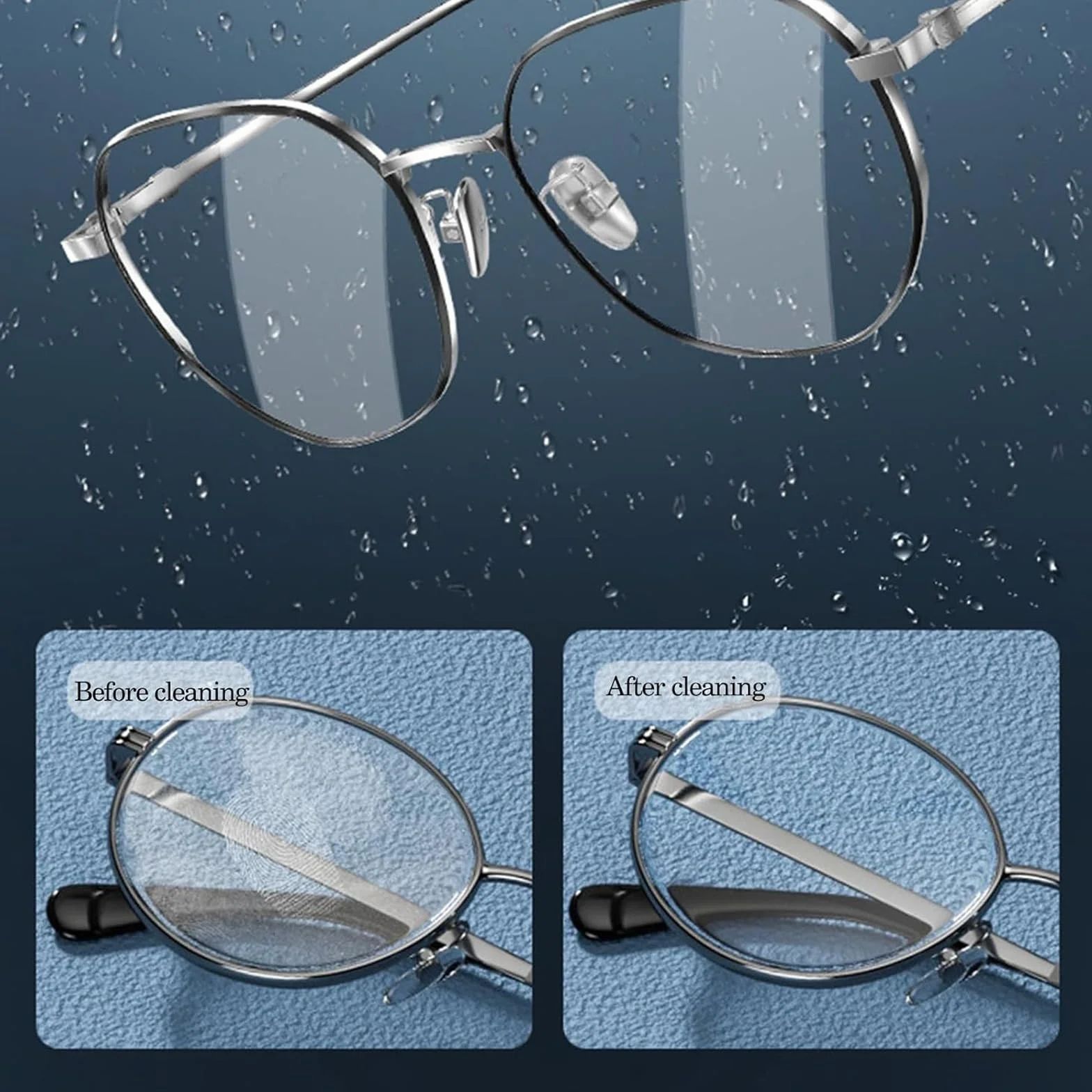 Estuche para Gafas, Limpiador portátil c/3 Modos Gafas, Anillos, Pendientes, Collares