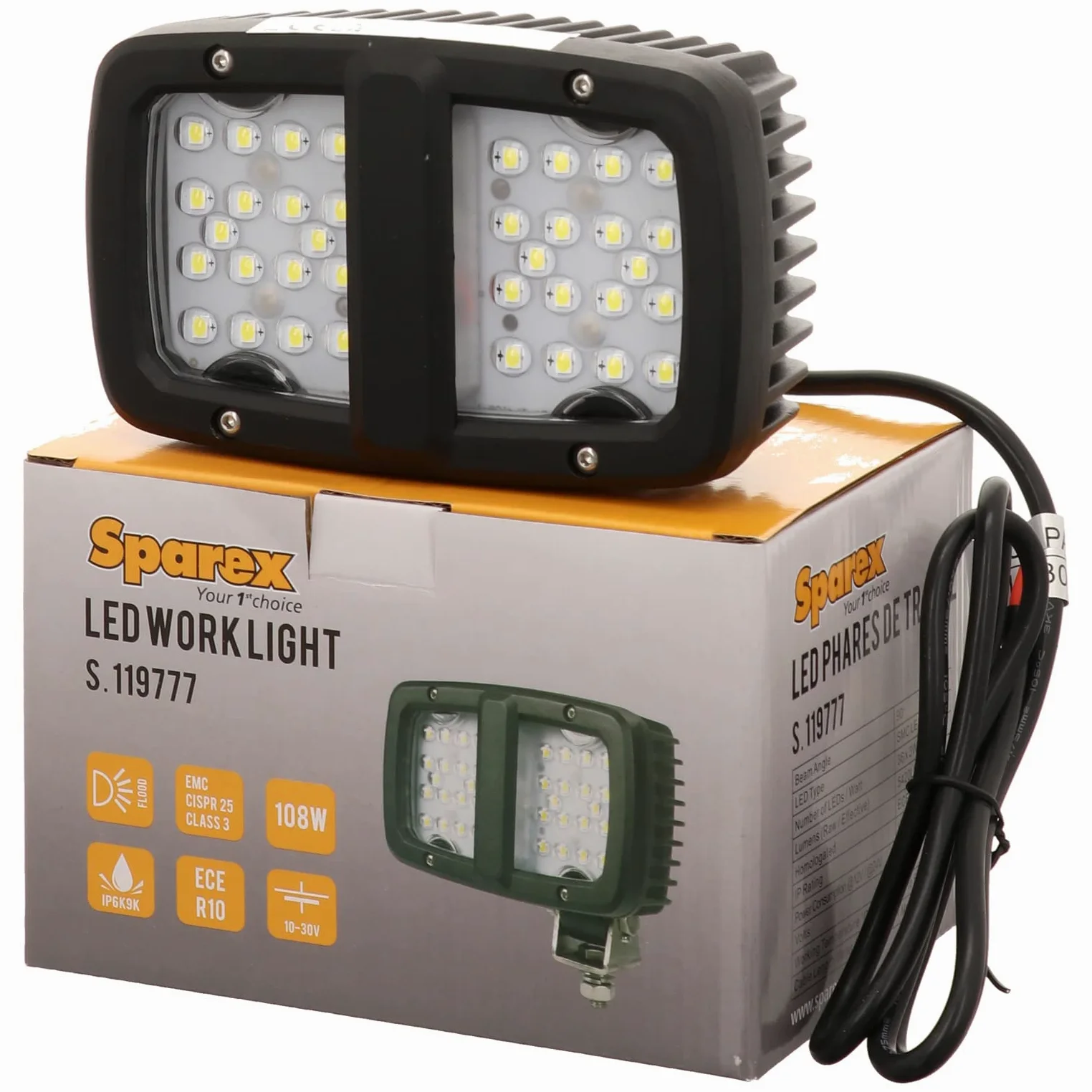 Faro de Trabajo LED Fendt/Universal, 72W - 5420 Lúmenes