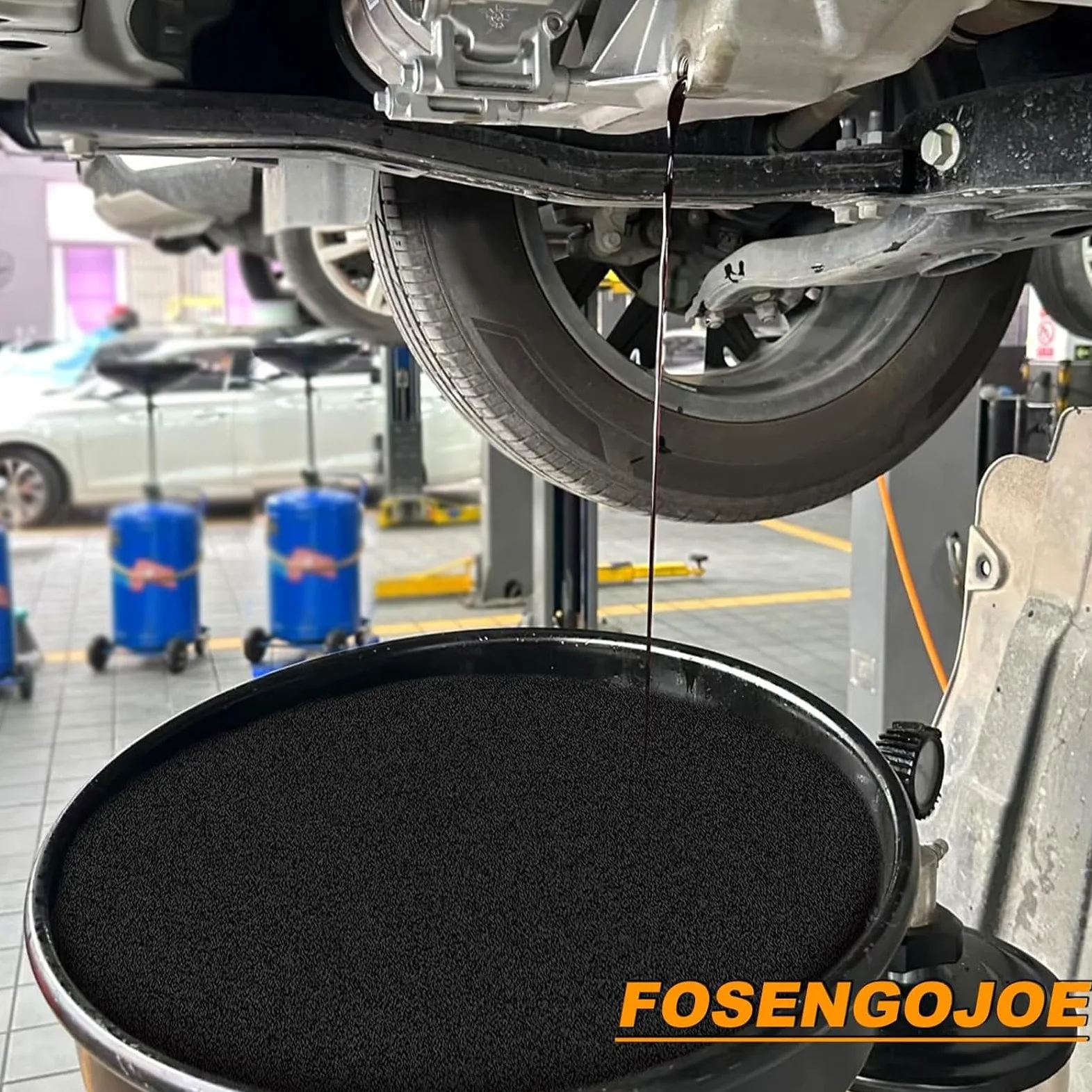 Bandeja de Drenaje de Aceite, Colector de Goteo de Aceite de Motor de Plástico de 4 Galones de Capacidad con Boquilla Antisalpicaduras y Antiderrames, Ideal para Talleres y Garajes, 6x18