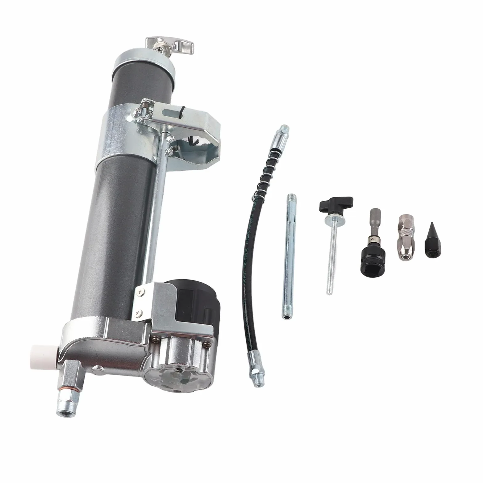 Soporte para pistola de grasa, adaptador de grasa de alta presión 12.000 Psi para taladro eléctrico, con diseño ligero de aleación de aluminio para cartucho de