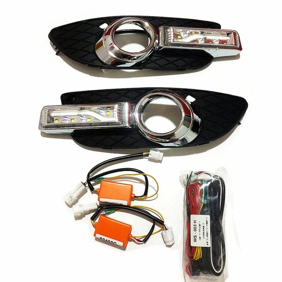 Luces diurnas LED DRL-M-Lancer-2008, 6000K Parachoques delantero LED DRL con guía de luz