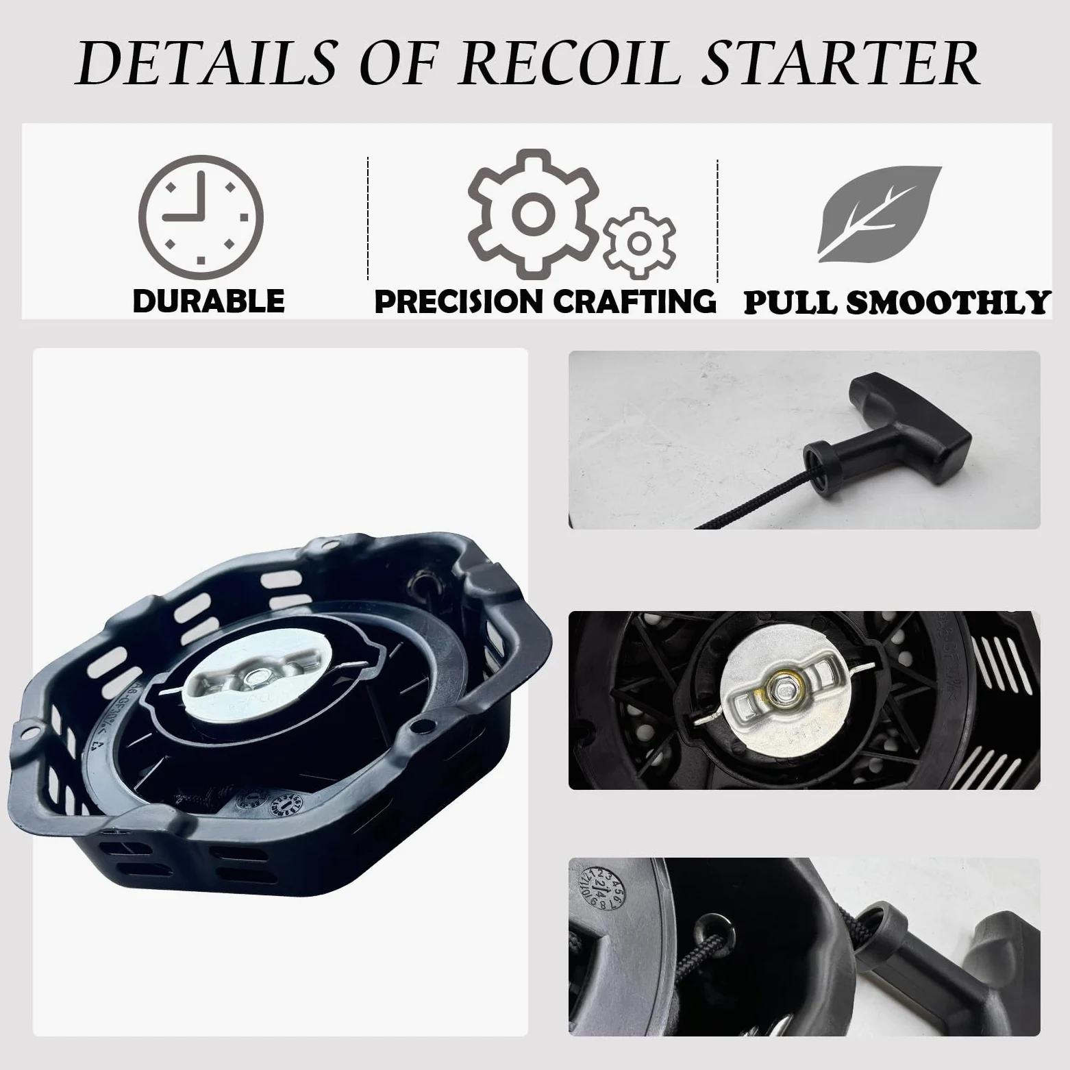 Conjunto de arranque de retroceso compatible con Champion 196cc 208cc 224cc Generador Recoil Starter 2000W 3500W 3800W Pars# 100156547-001