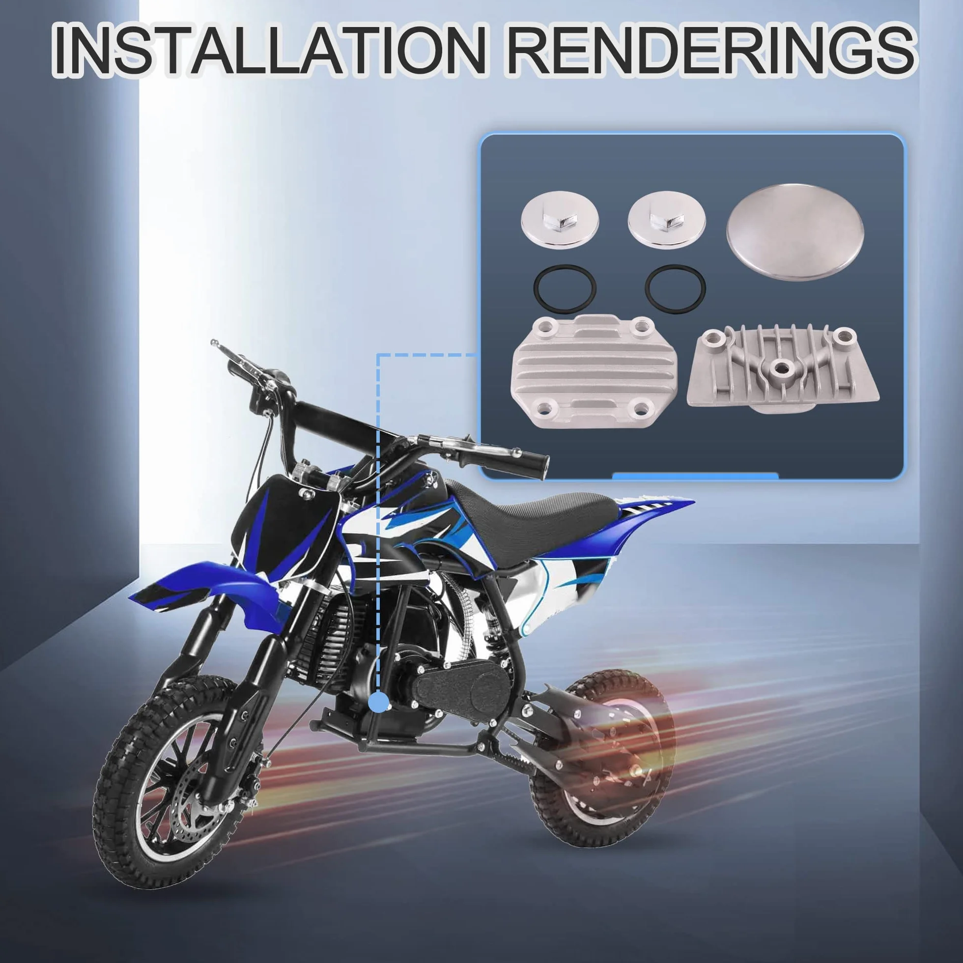 GOOFIT Sets – Tapa de Culata reemplazo para 70 CC ATV Dirt Bike Go Kart