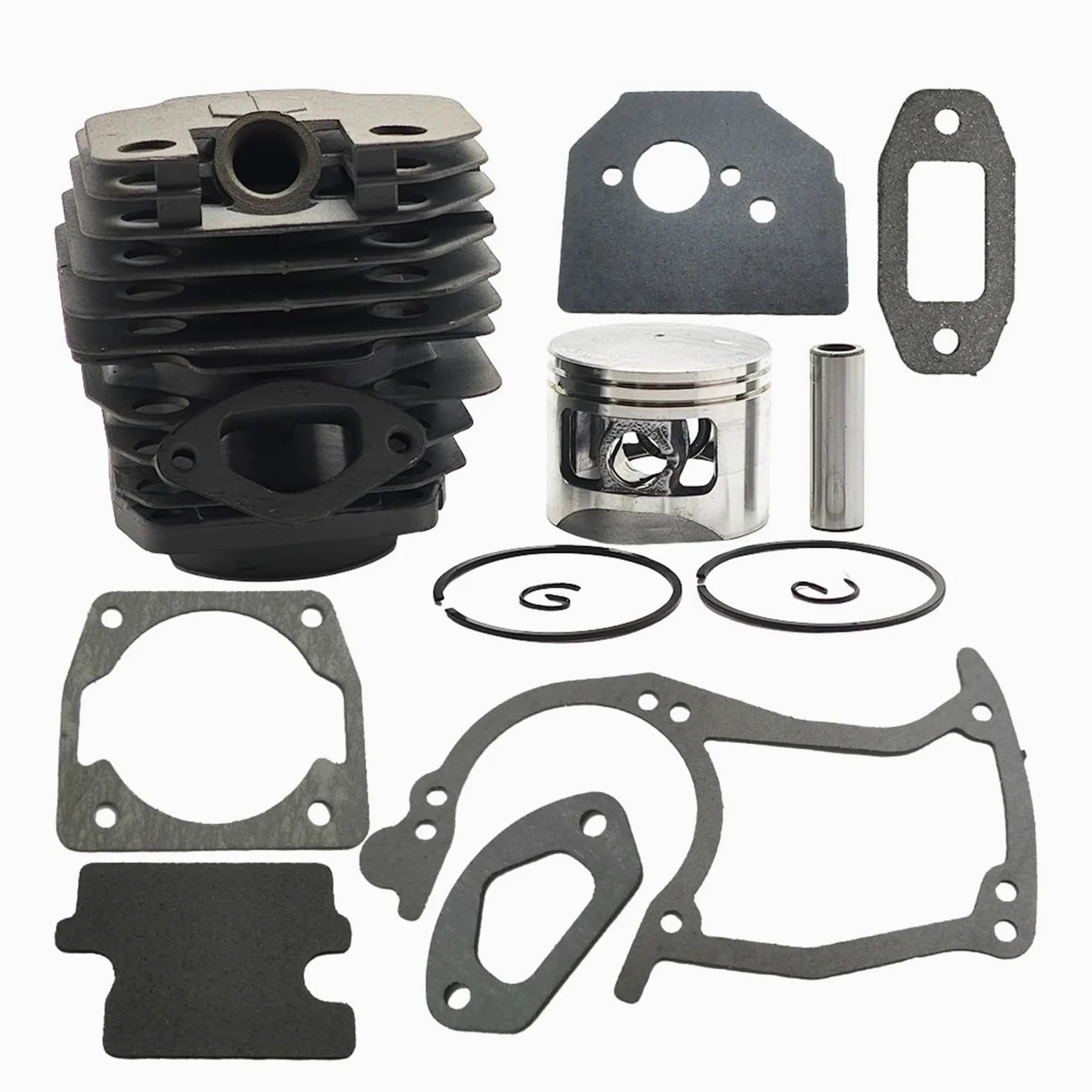 Kit de pistón de Cilindro de 45 mm y Juego de Juntas de carburador for Motosierra China de Gasolina de 45 CC, 52 CC y 58 CC.