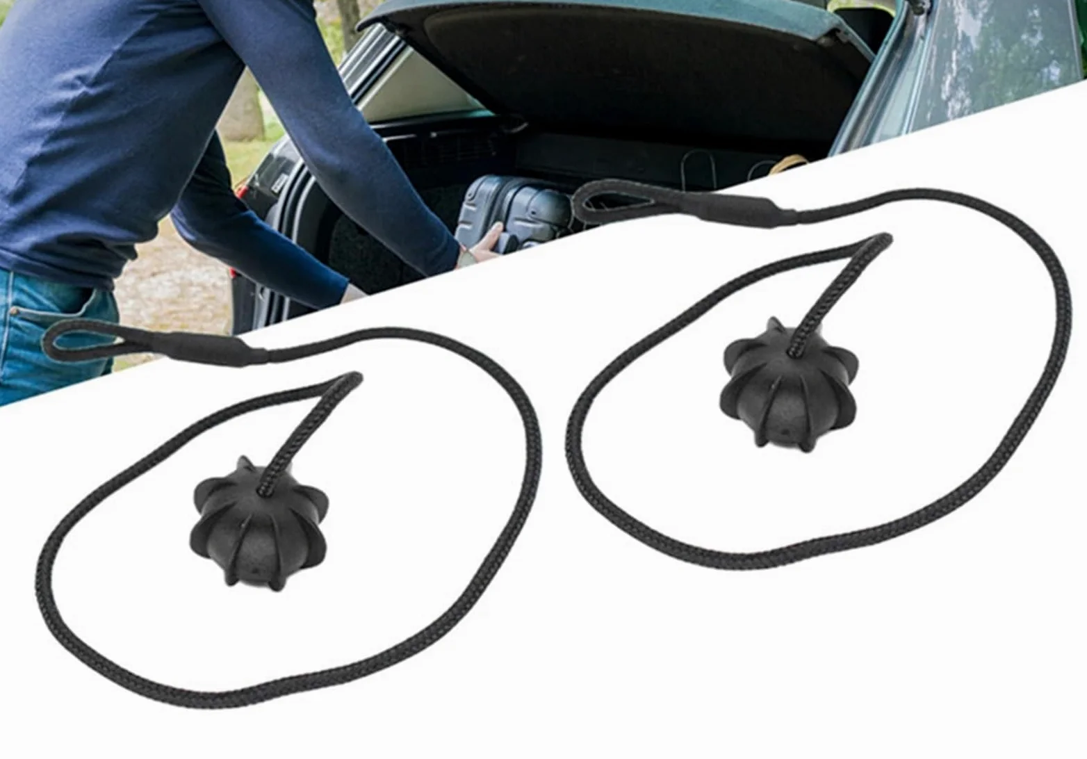 Trasera Maletero Cuerda Compatible con VW para GTI 2006 2007 2008-2013 para Rabbit 2006-2009 Cordón De Sujeción para Maletero, Bandeja para Paquetes, Banda Elástica para Maletero.