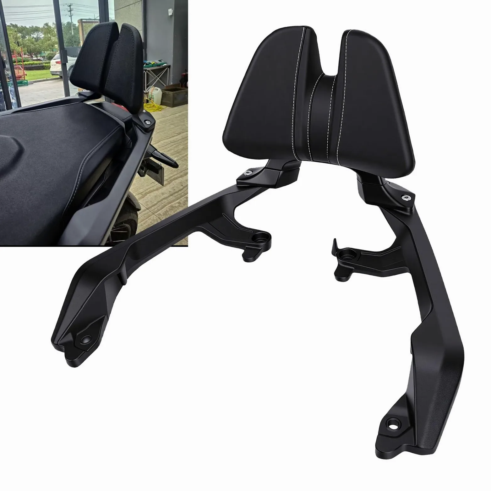 Respaldo Trasero para Motocicleta, Cojín de Apoyo Lumbar para Pasajero Trasero, for Posición de Asiento de Motocicleta