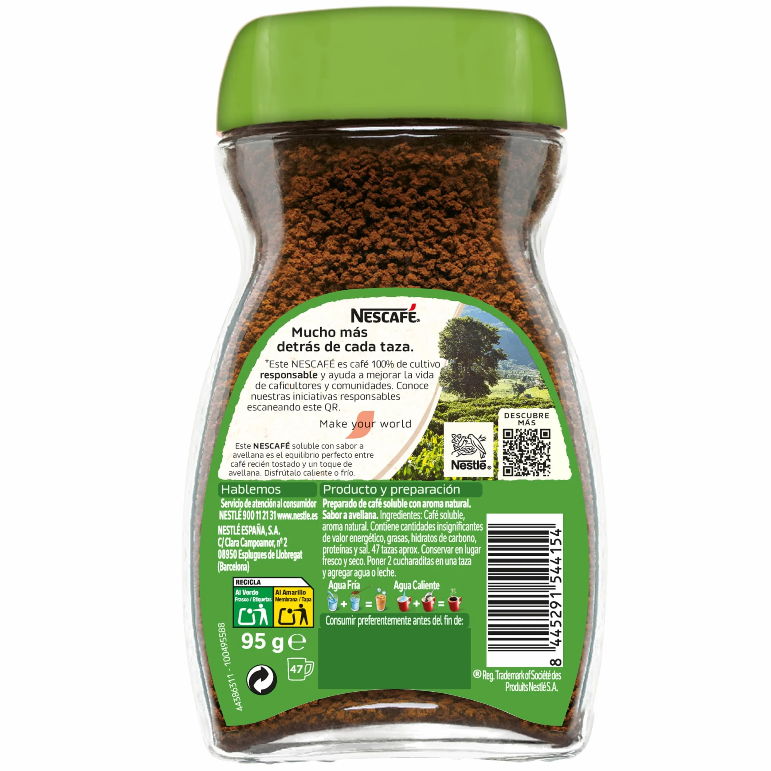 NESCAFE CLASSIC café soluble Avellana 95g