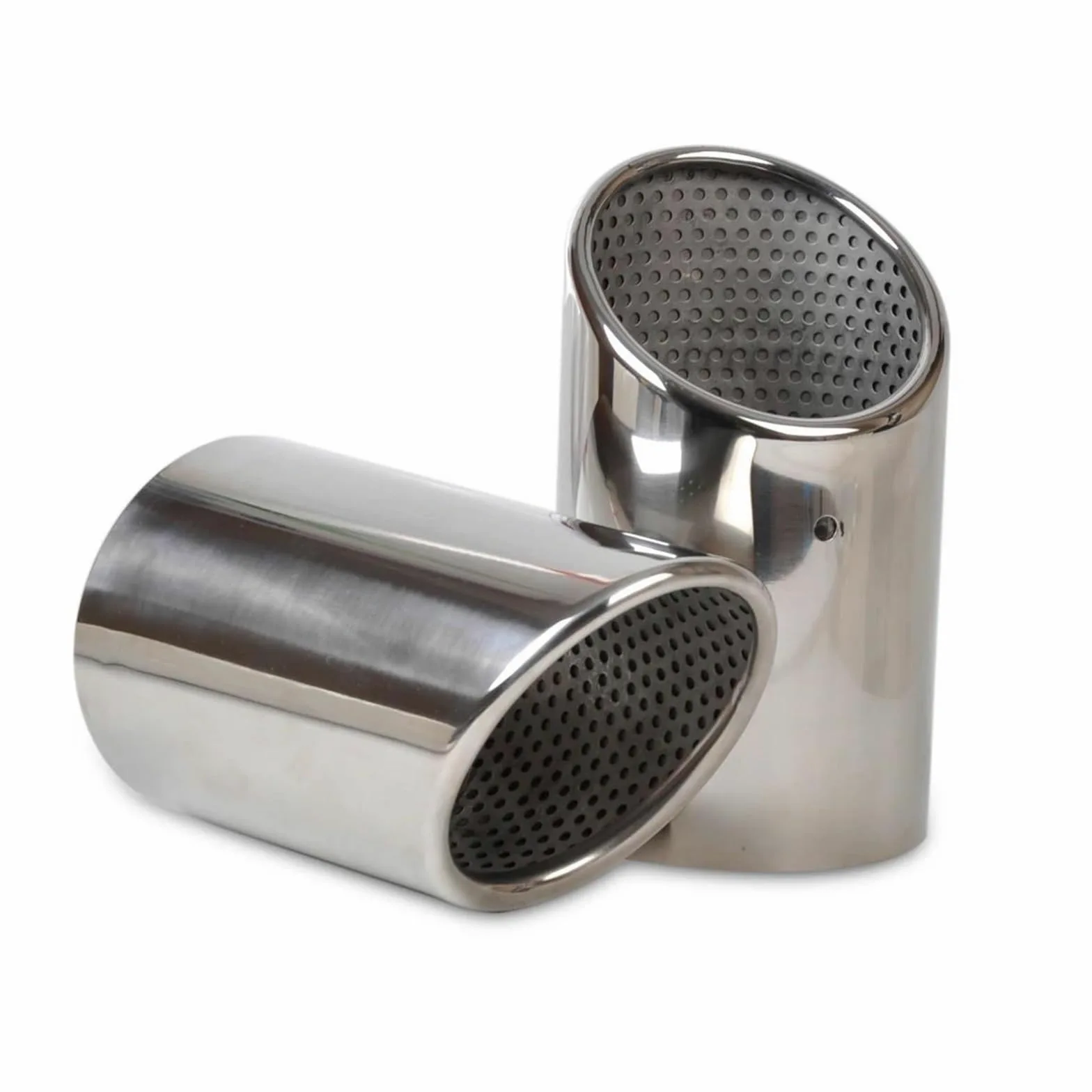 Genérico Silenciador Escape para Q7 2006-2008 2009 2010 2011 2012 2013 2X Acabado Acero Inoxidable Extremo Escape Cola Silenciador Trasero Tubo Tubo Escape Coche Coche