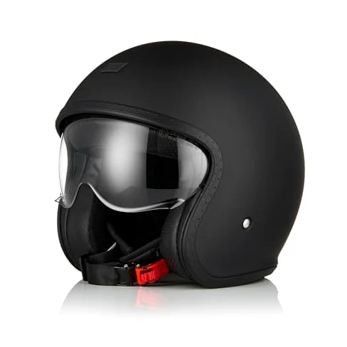 ORIGINE Casco Moto Jet Scooter Casco con Visera Homologado ECE 2206