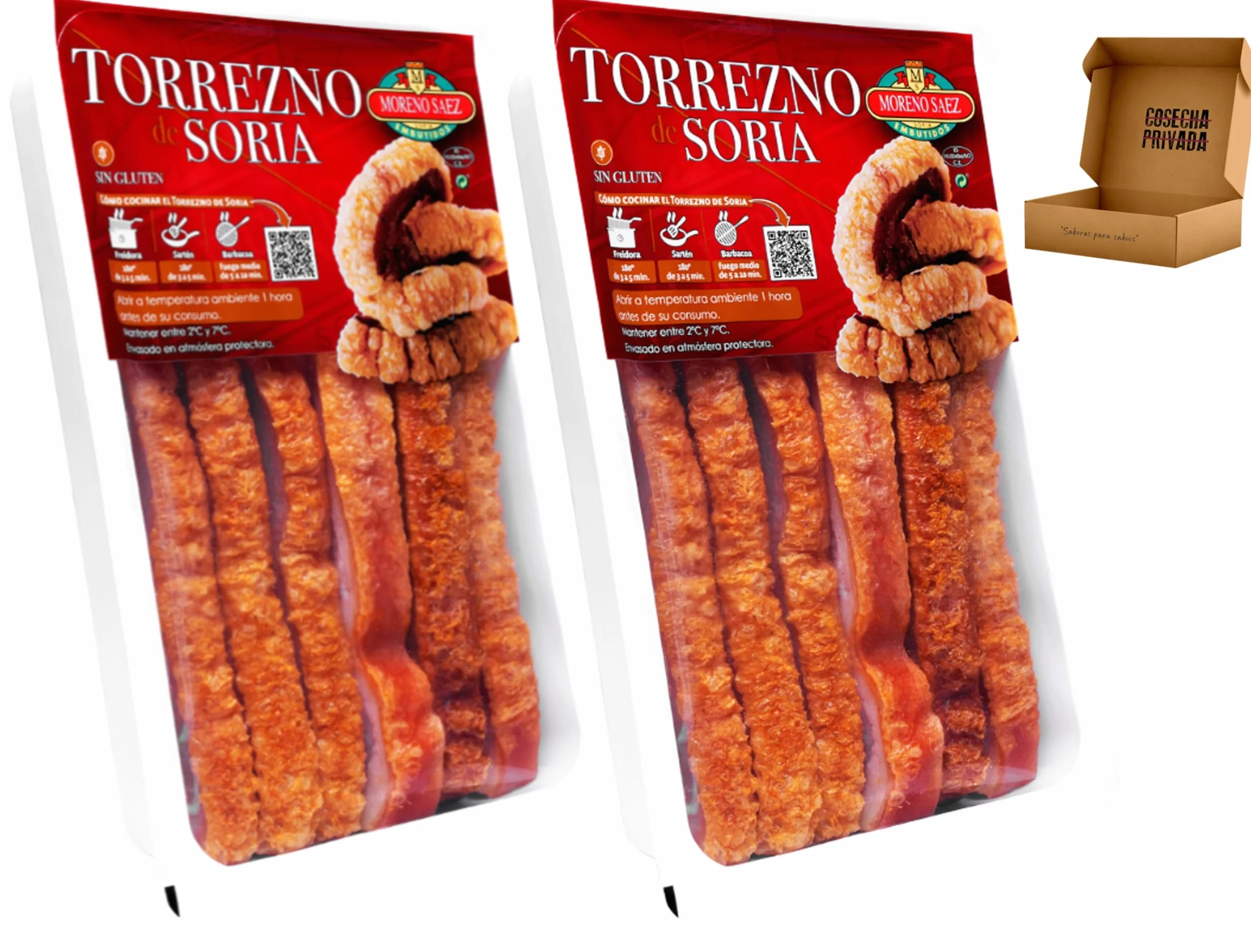 Torreznos de Soria Preparados Tiras de Panceta Semicurada y Adobada 2 x 470g