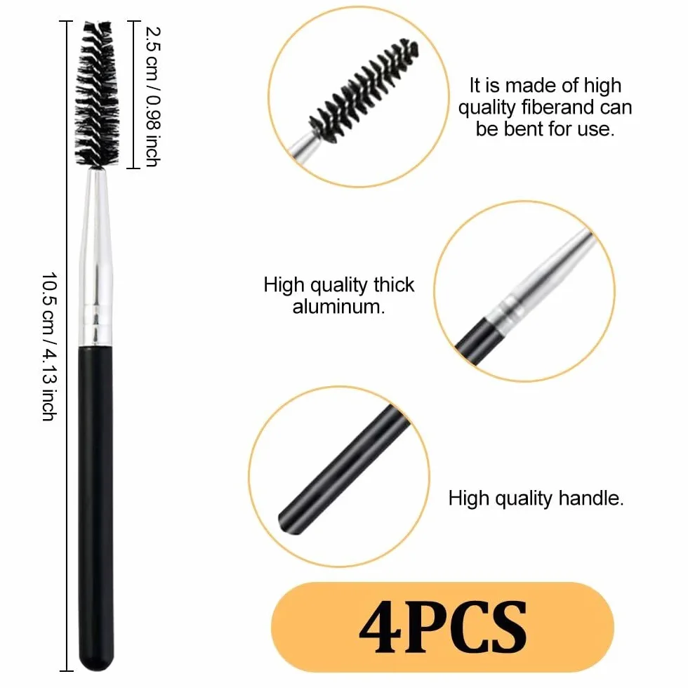 Cepillos de pestañas reutilizables, peine portátil para extensión y levantamiento de cejas