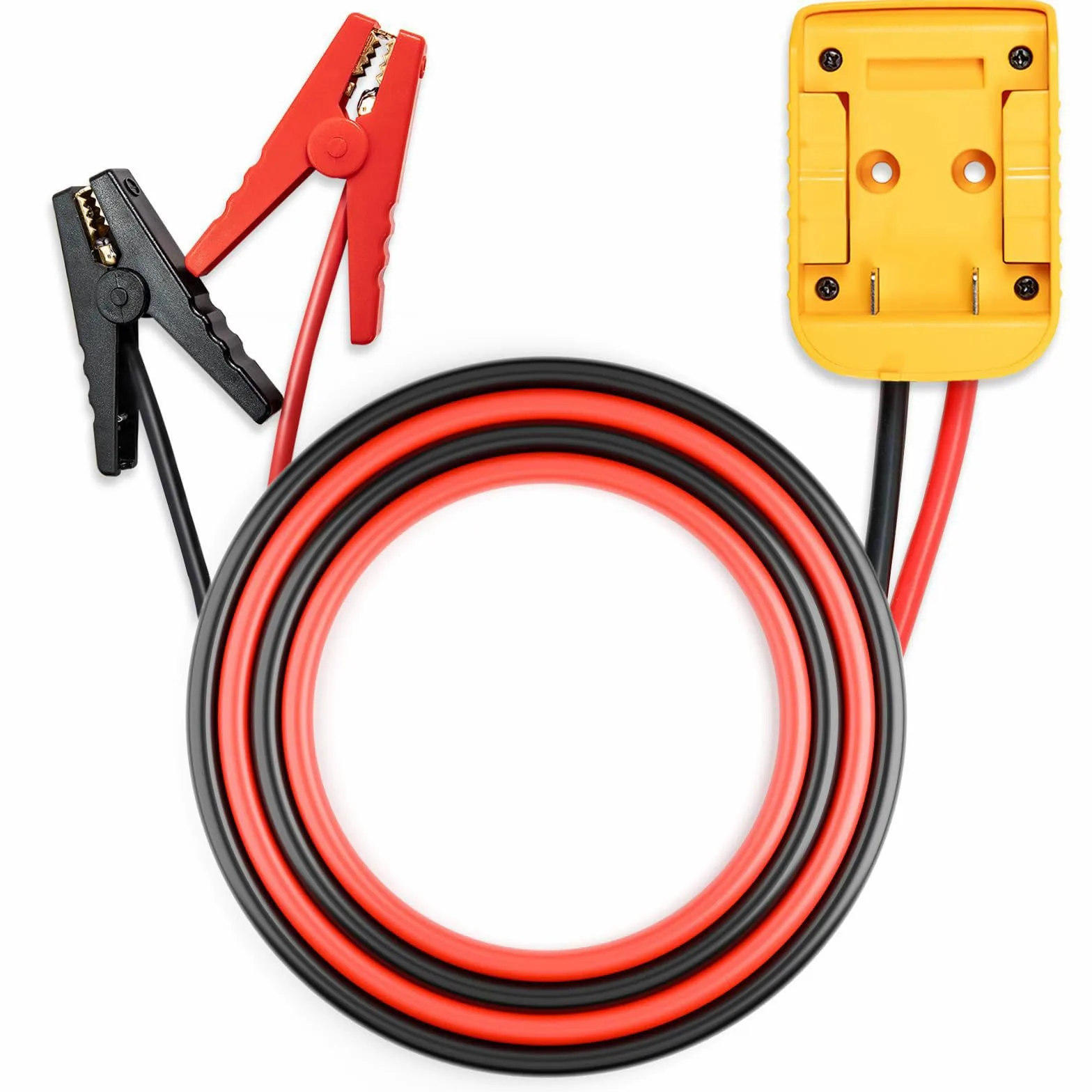 Abrazadera para cable de arranque de batería de automóvil, cable de 8 AWG para necesidades de viaje de 12 V con empuñaduras aisladas rojas y negras y clips aislados para recogida de almacenamiento en