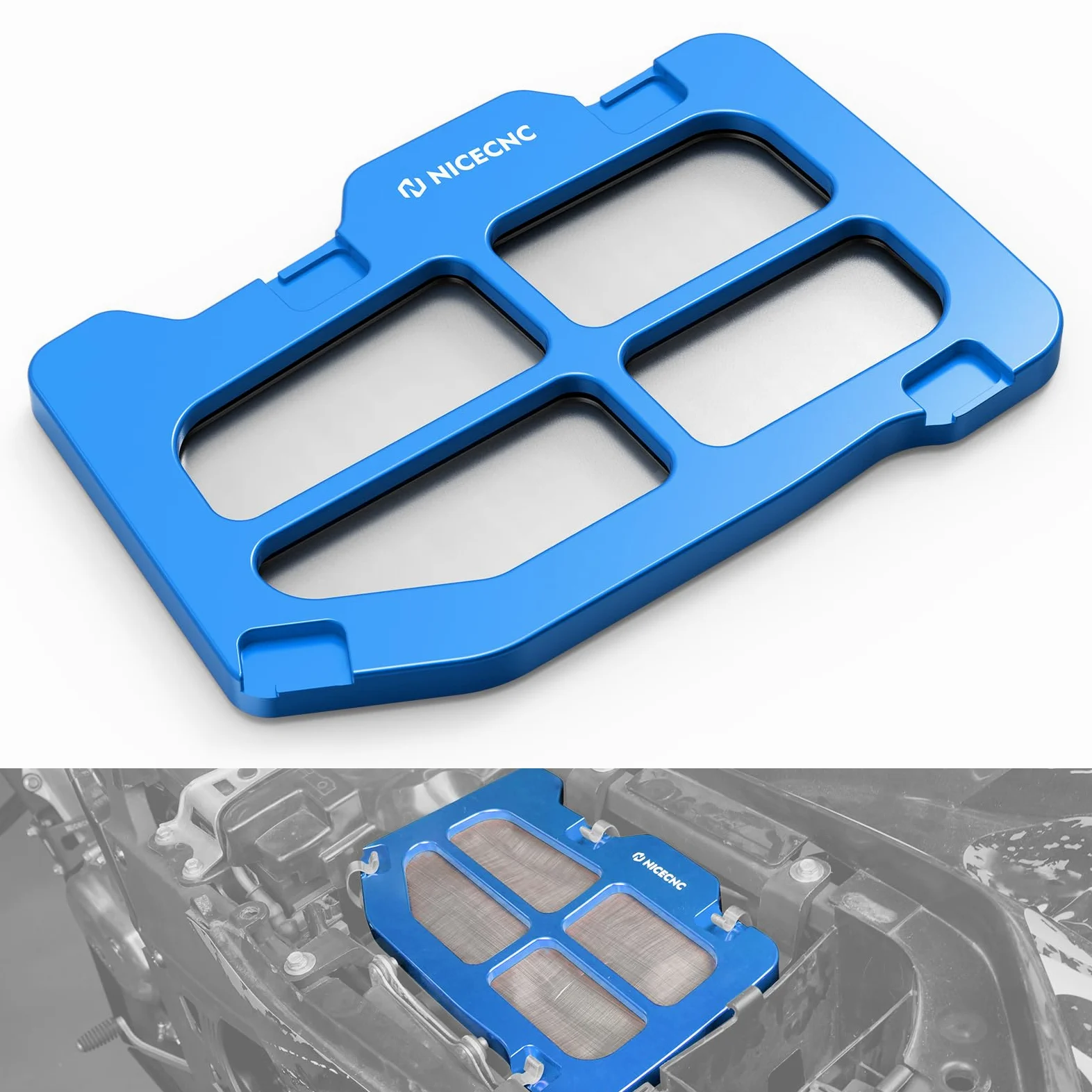 NICECNC Aire Intake Filtrar Box Tapa Tapa Azul | Compatible con Yamaha Raptor 700 2006-2026, Raptor 700 2006-2008, 2014, Raptor 700R 2009, 2011-2013, 2015-2026