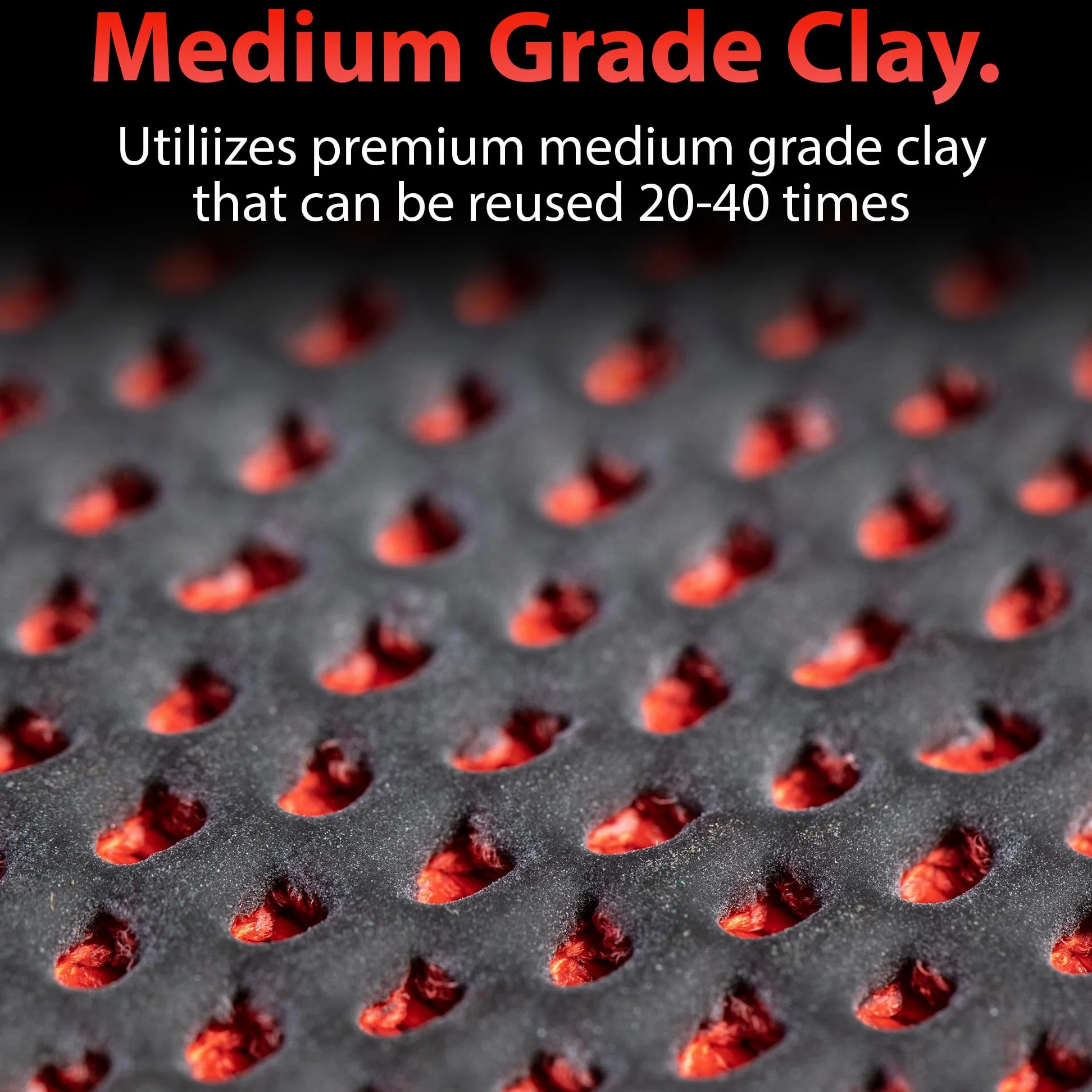 Bloomma Adam's Premium Clay Bar Mitt - Material de arcilla de grado medio - Easy Car Detailing Bar alternativa Quickly Removes Bonded Contamination to Your Paint, Glass, Wheels and More