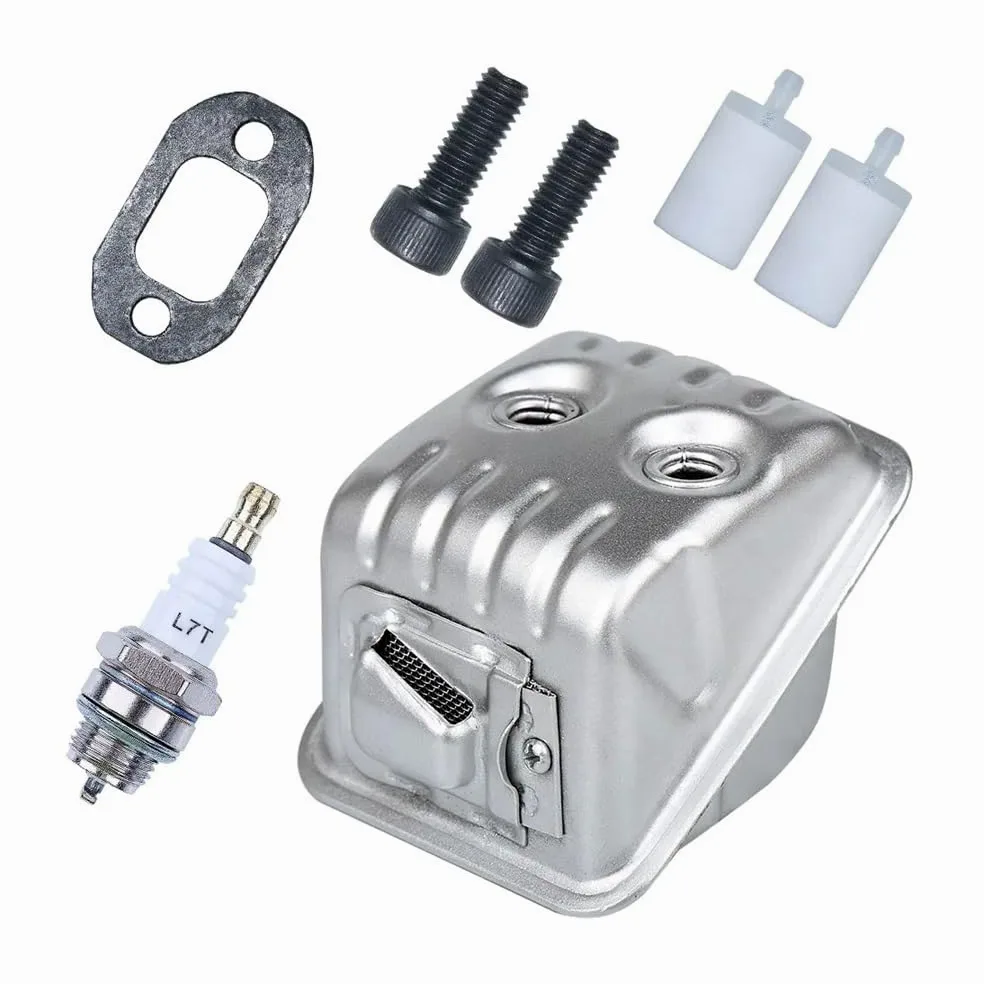 Kit de Filtro de Combustible con Tornillo silenciador Compatible con 450 445 445e w bujía repuestos de Motosierra de Gasolina OEM 544147702