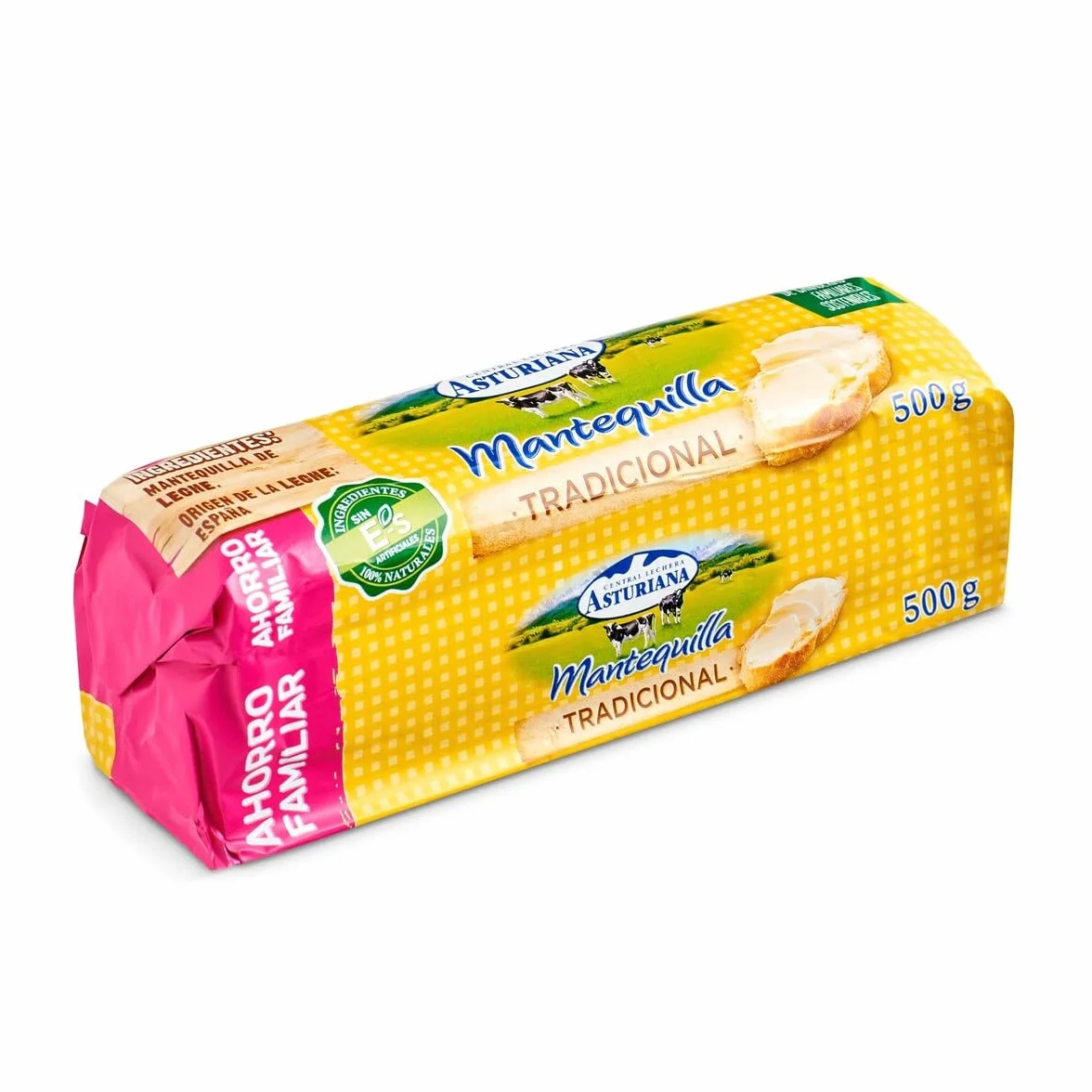 Central Lechera Asturiana Mantequilla Tradicional Rulo 500g