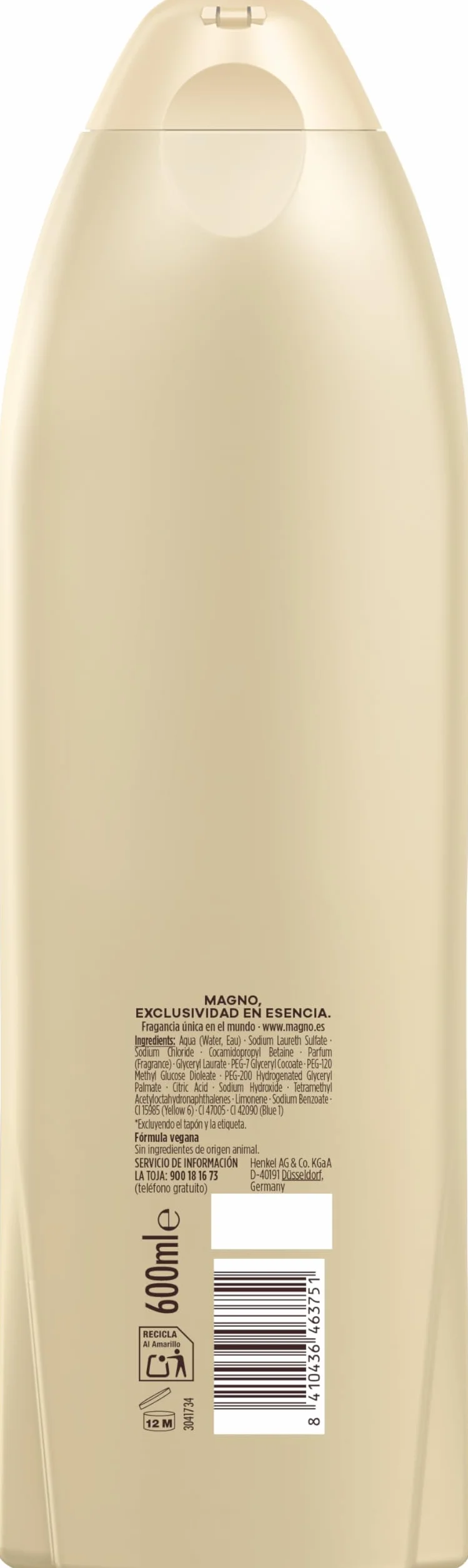 Magno Gel de Ducha Gold 600ml Fragancia seductora