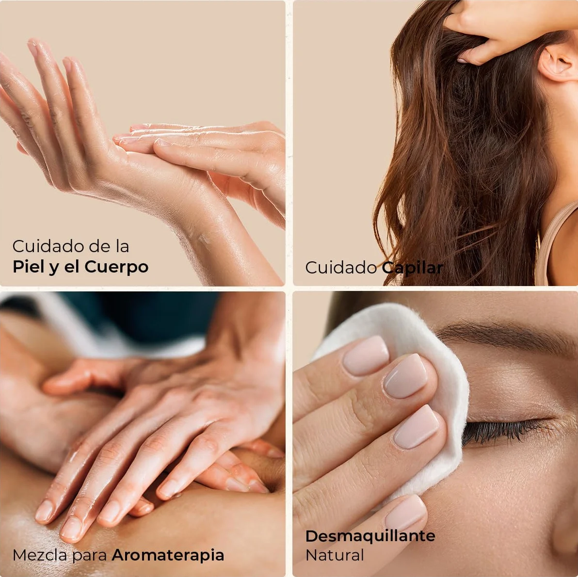 GoNaturals Aceite de Coco Fraccionado 250ml 100% Puro Hidrata Piel Cabello Uñas Desmaquillante Natural