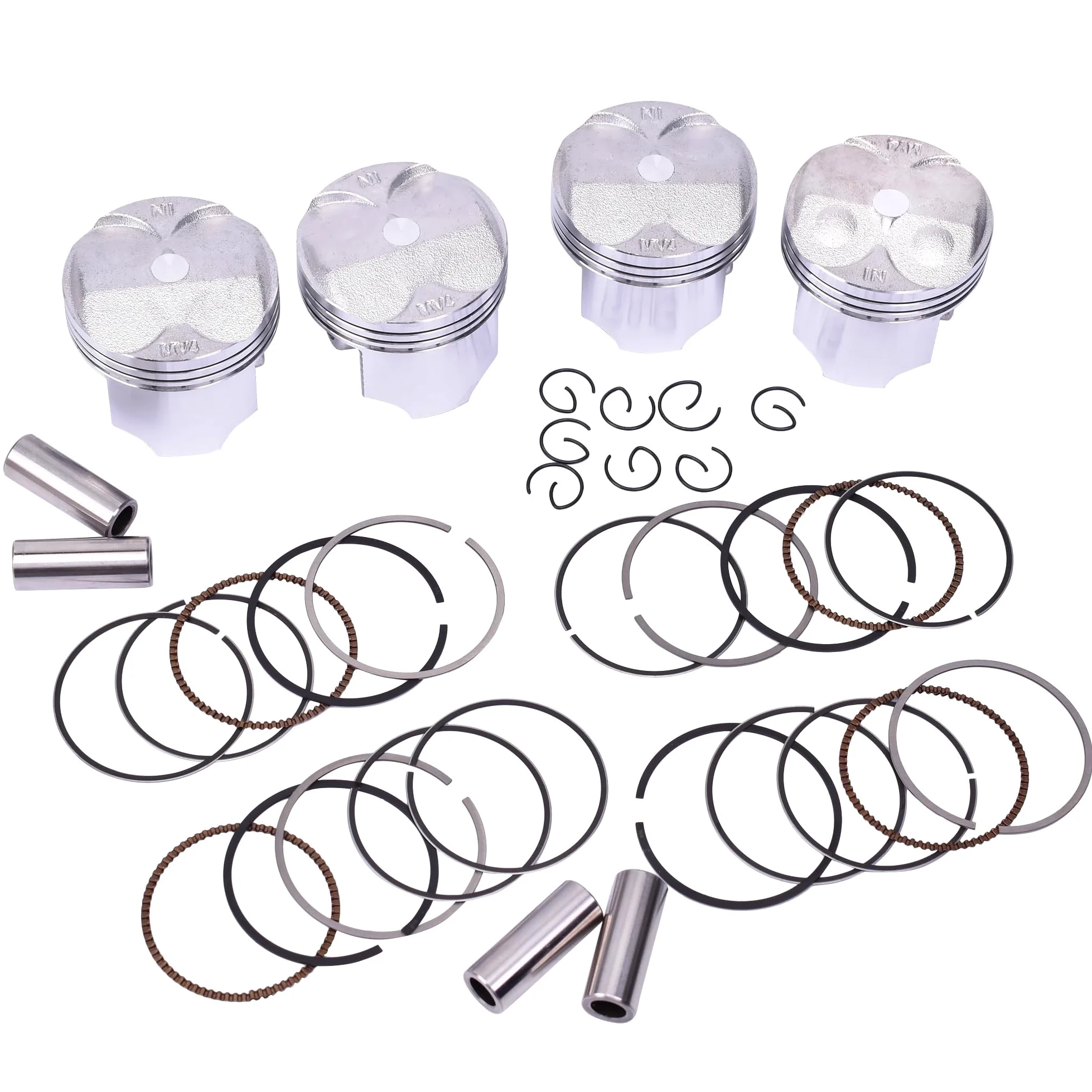 Juego de 4 Anillos de pison for Motor de Motocicleta, 55 mm, 55,25 mm, 55,5 mm, 55,75 mm y 56 mm for CB400 Super Bol D'or 2005-2022 CB 400 Piezas del Motor(55.75mm)