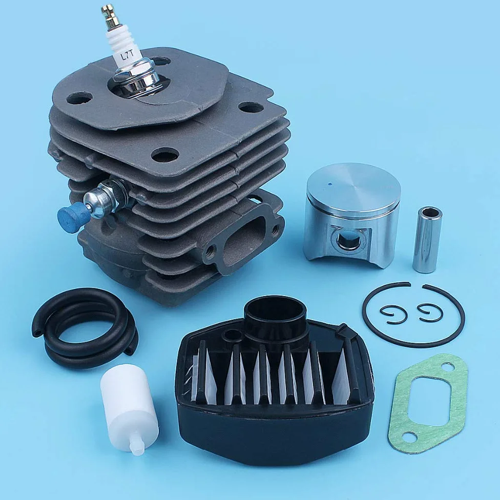 Kit de línea de Gas de Filtro de Combustible de Aire de pistón de Cilindro for Motosierra Jon-se-Red CS 2159 CS 2156 CS2159 CS2156 EPA 47mm Puerto de Gran diámetro Piezas de Repuesto