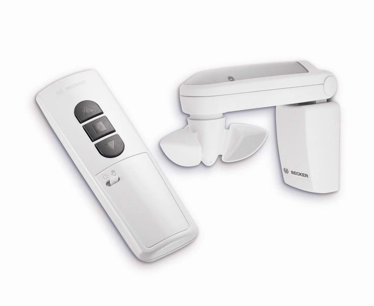 Becker Radio de sol de viento de control con emisor manual de sunw Ind Set sws241 II para toldos