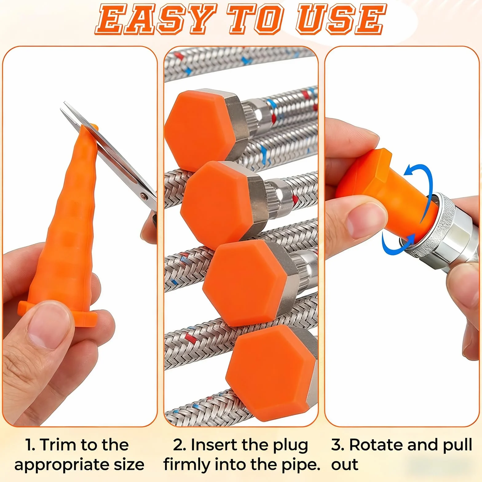 17PCS Tapón Hidráulico Cónico, Tapón de Servicio de Aceite Hidráulico de 3 Tamaños, Tapones de Manguera Hidráulicos, Tapones de Silicona Cónicos Resistente a Fugas para Manguera Hidráulica