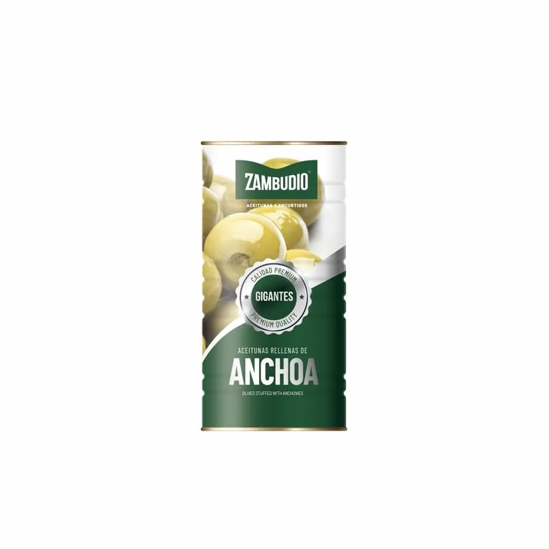 Zambudio Aceitunas gigantes rellenas de anchoas 350g x 12