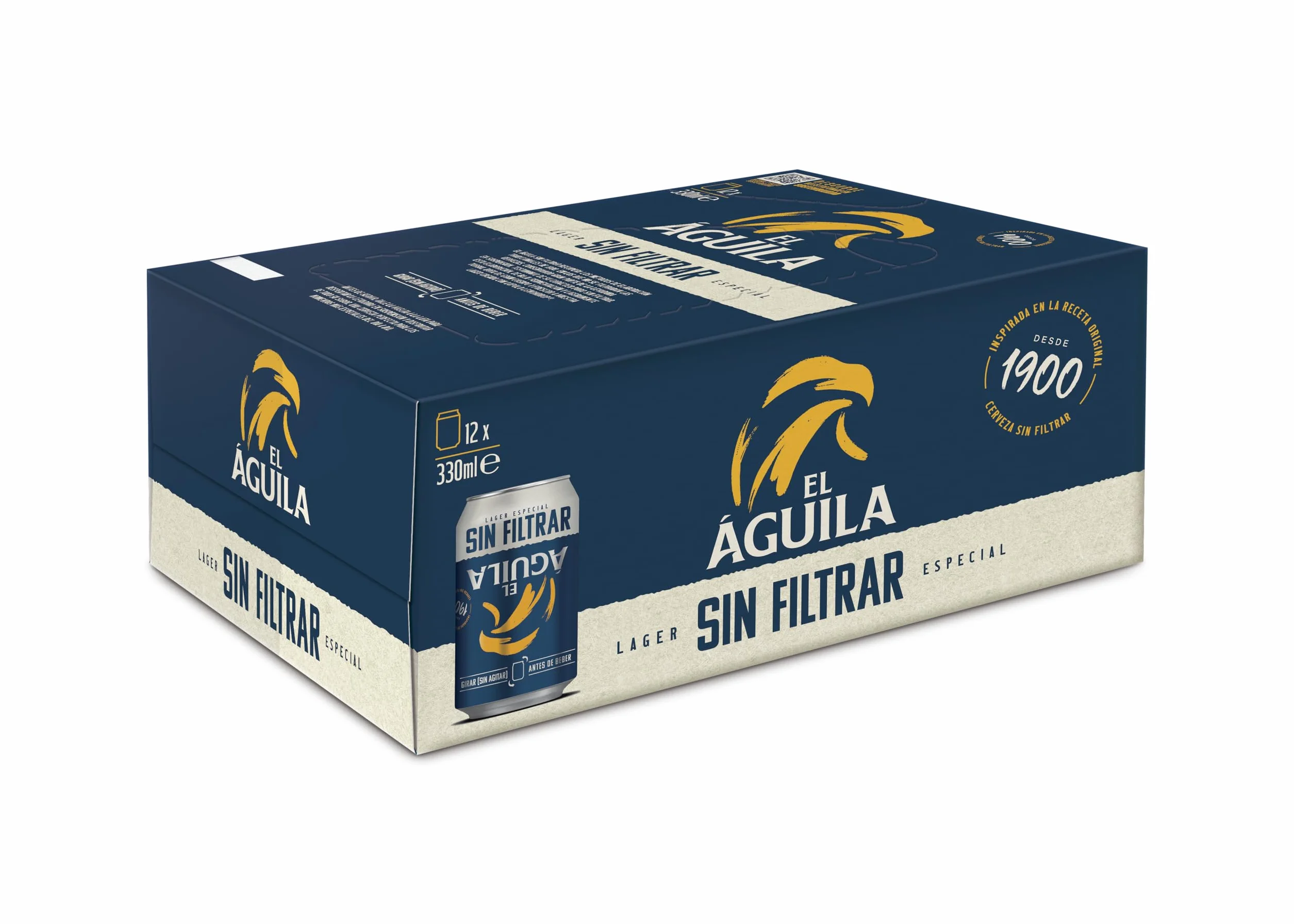El Aguila Sin Filtrar Cerveza Lager Especial 12x33cl