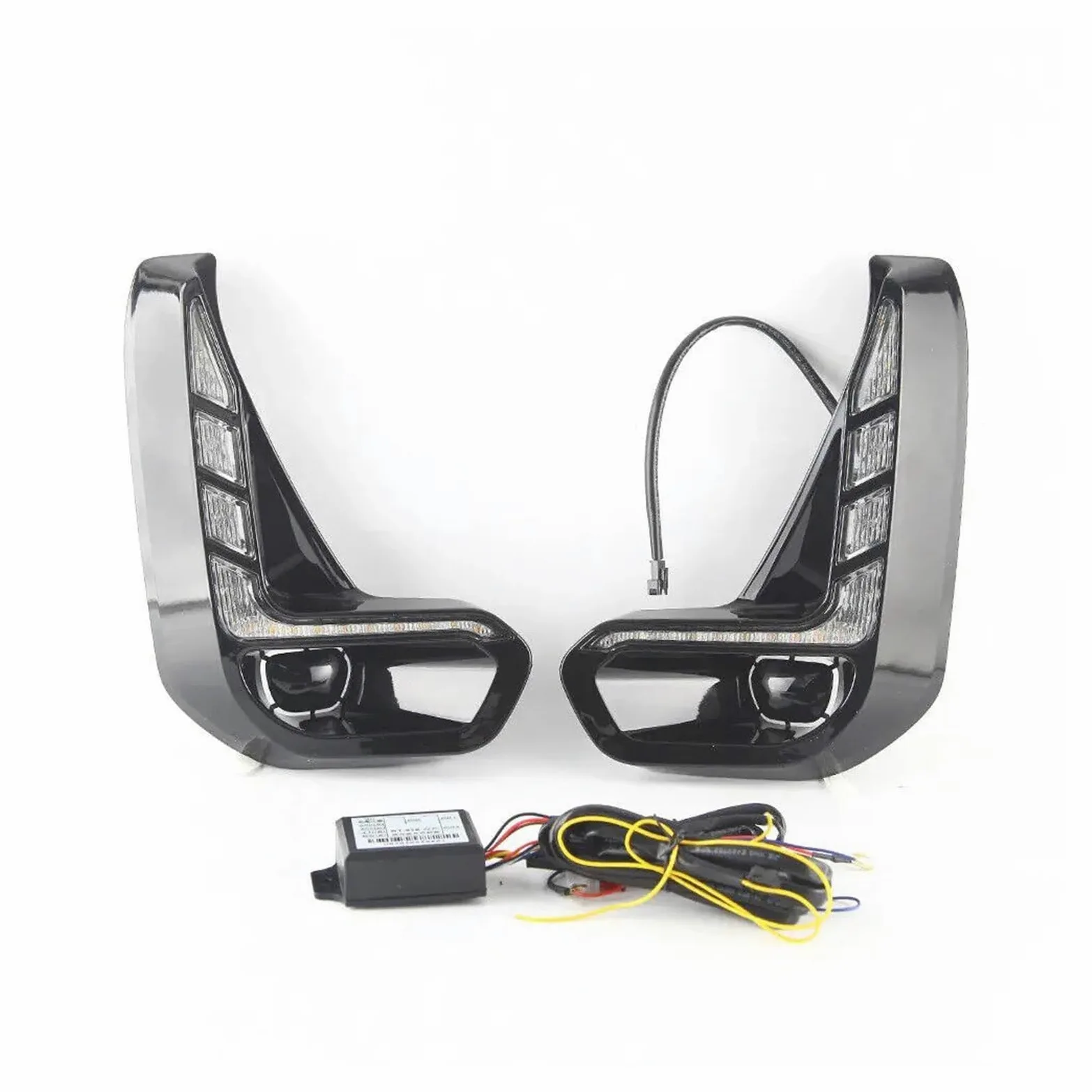 Luces Antiniebla Luz Niebla Para Toyota Para Hilux Para Revo 2020-2023: Luces Diurnas LED (DRL), Cubierta Negra Para Faros Antiniebla Con Intermitente Amarillo
