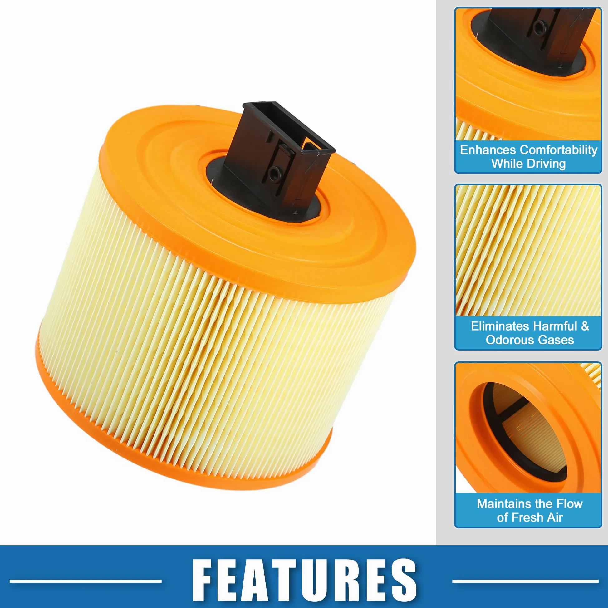 A ABSOPRO Filtro De Aire De Motor Para BMW E81 E87 130I 06-11 1pc | OE No. 13717536006, Poliuretano, Para BMW E82 125I 08-13, E90 323I 05-11 325I 06-11 330I 04-11 330Xi 05-08, E84 X1 09-15