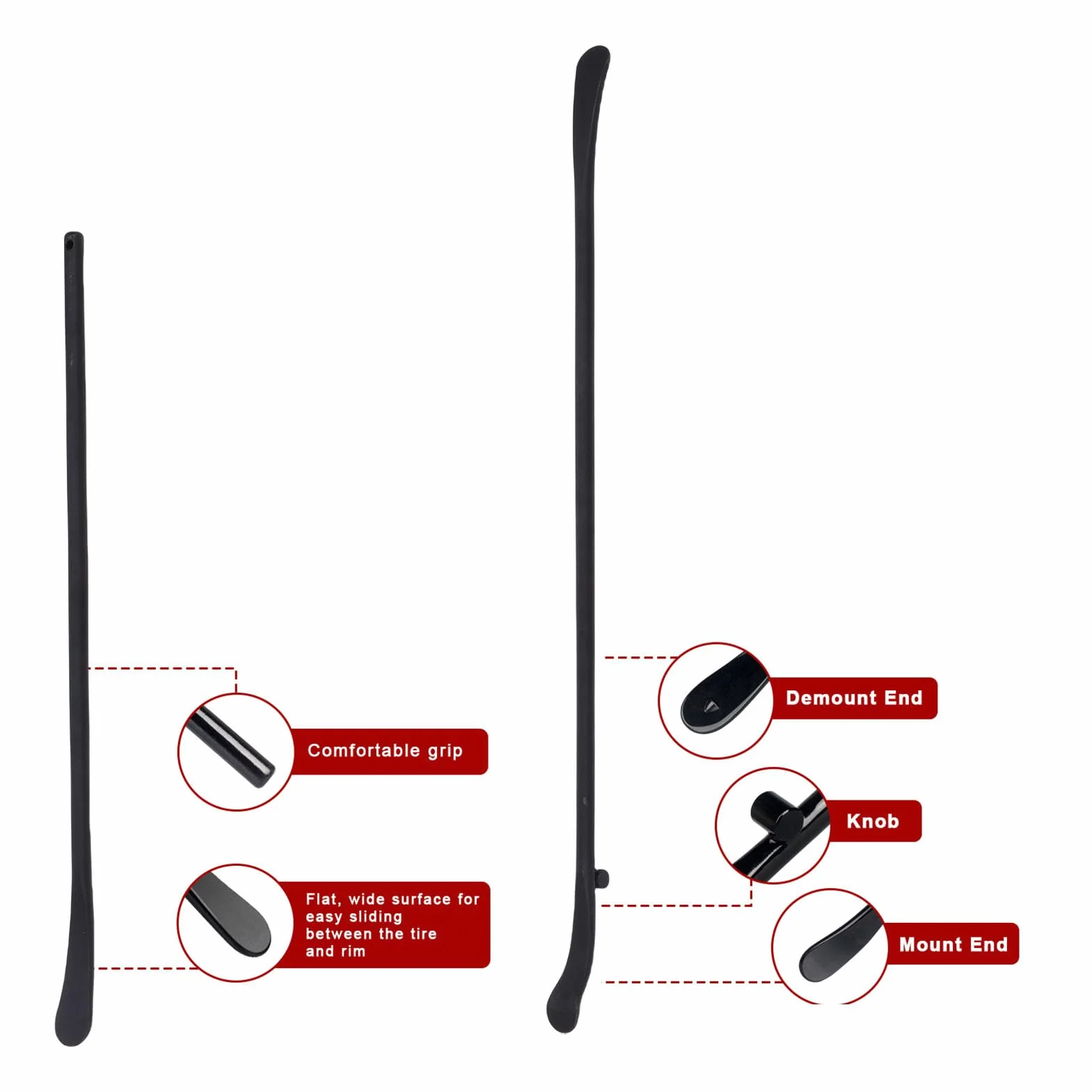 Barra para Neumáticos sin Cámara, Herramienta de de Neumáticos de Acero Resistente para Camiones, Vehículos Todoterreno, Juego de 2 Piezas para sin Cámara