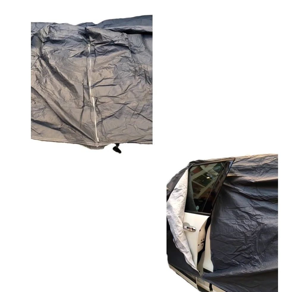 Compatible con Lancia Ypsilon 1.2 69 CV 5p. GPL Ecochic Plat. Cubierta DE Coche con Cremallera Lateral Impermeable Cobertura A Prueba DE Rayas TG.M 470X190X185CM