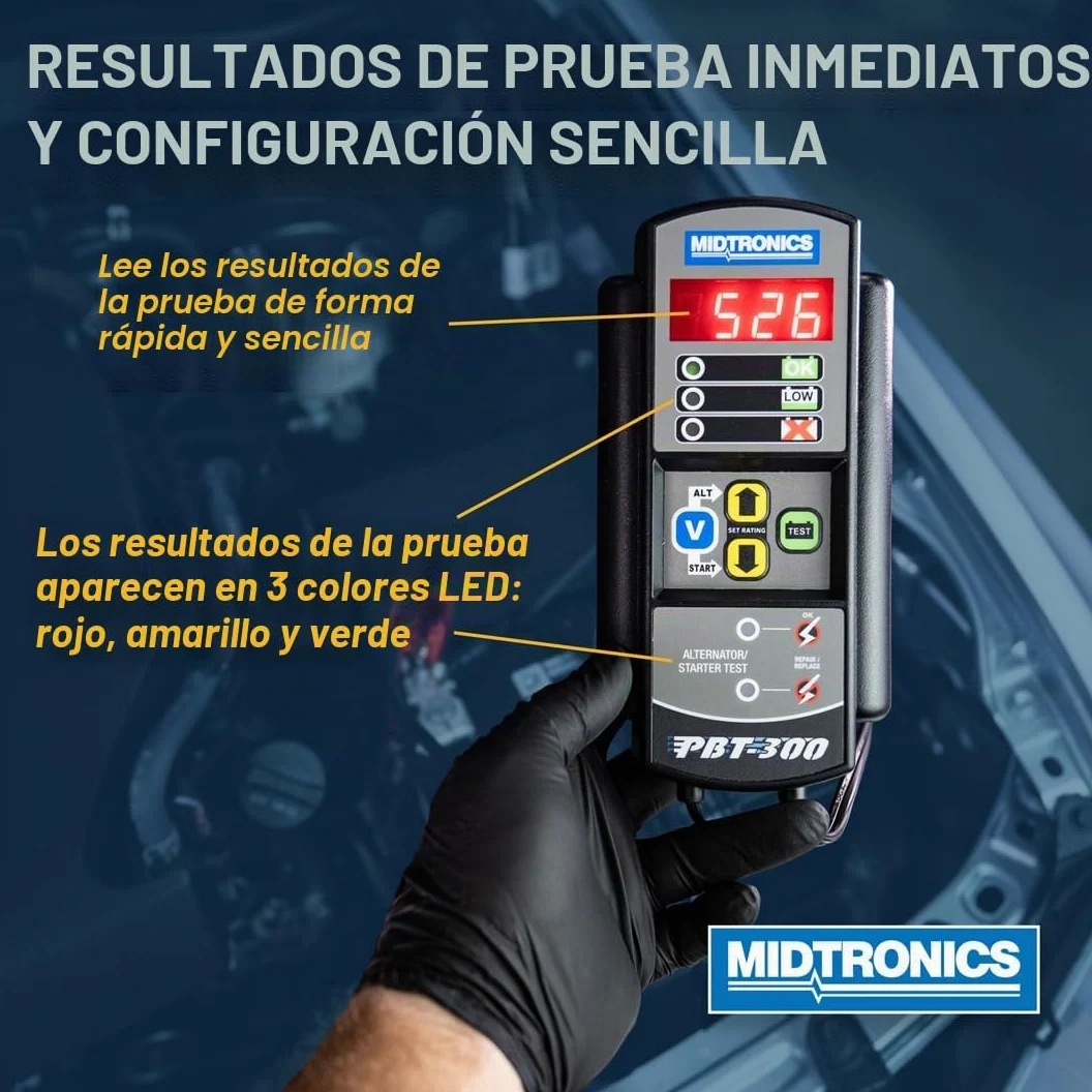 Midtronics PBT300 comprobador de Carga de batería Sistema de Arranque