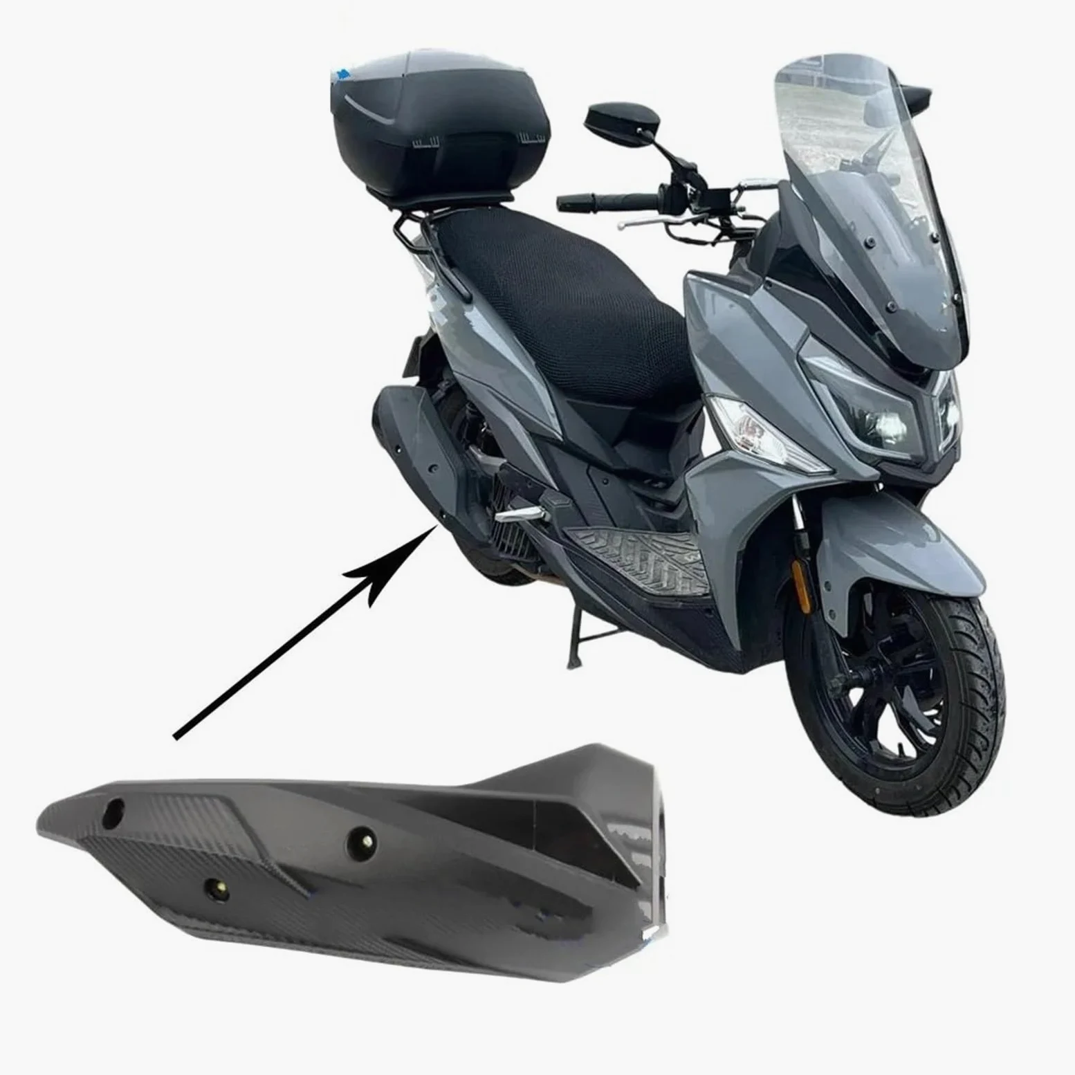 Deflectores de Calor para Escape Cubierta de Escape para Motocicleta Sym Jet 14 125/50/200, antiescaldaduras y protección térmica. Motocicleta Tubo Protector