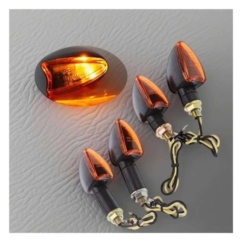 Luces Señal Giro Intermitentes LED Para Motocicleta, Forma | Intermitentes LED Para Motocicleta, Forma Triangular, Universales, Para Todas Las Motocicletas, Luz Indicadora Intermitente