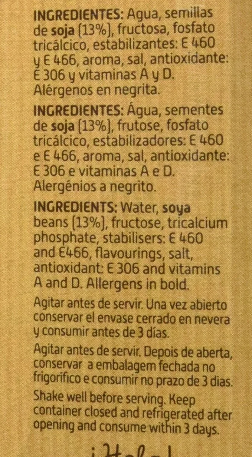 Vivesoy Bebida de Soja Natural Pack de 6 x 1 L