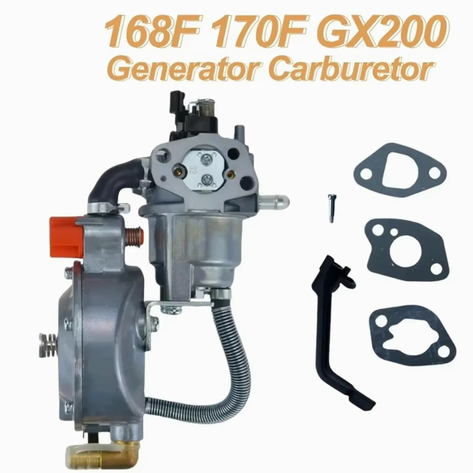Carburador Kit Estranguladores Manuales Para Generador GX200 170F De 2,8 KW GX160 168F Carburador De Combustible Dual Kit De Conversión De GLP A NG