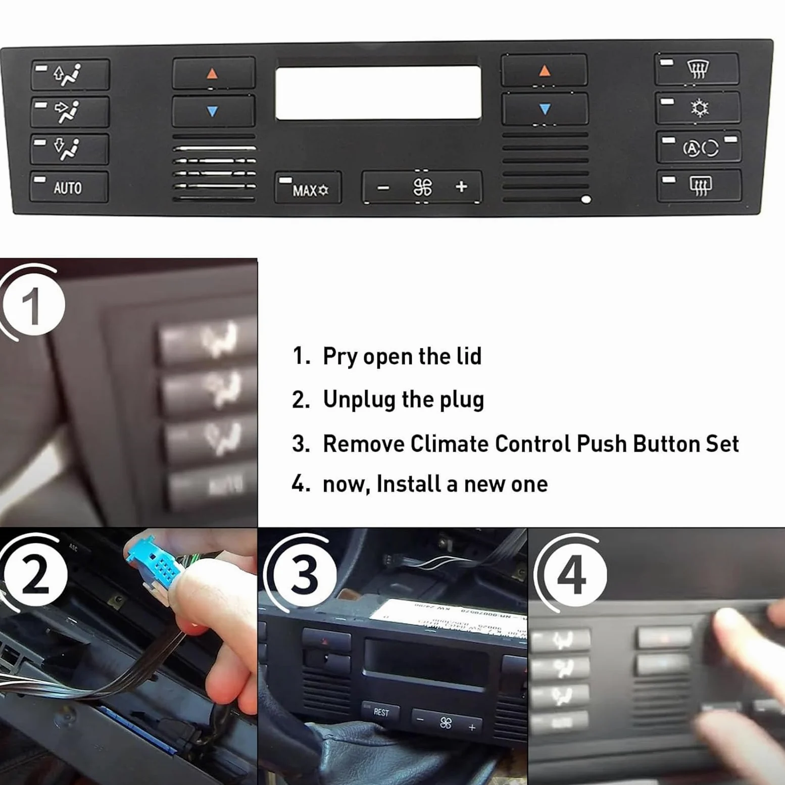 Módulo de aire acondicionado de alta calidad de respuesta rápida para vehículos E53 E39 64118375645 64116915812 64116924315 Control digital de temperatura