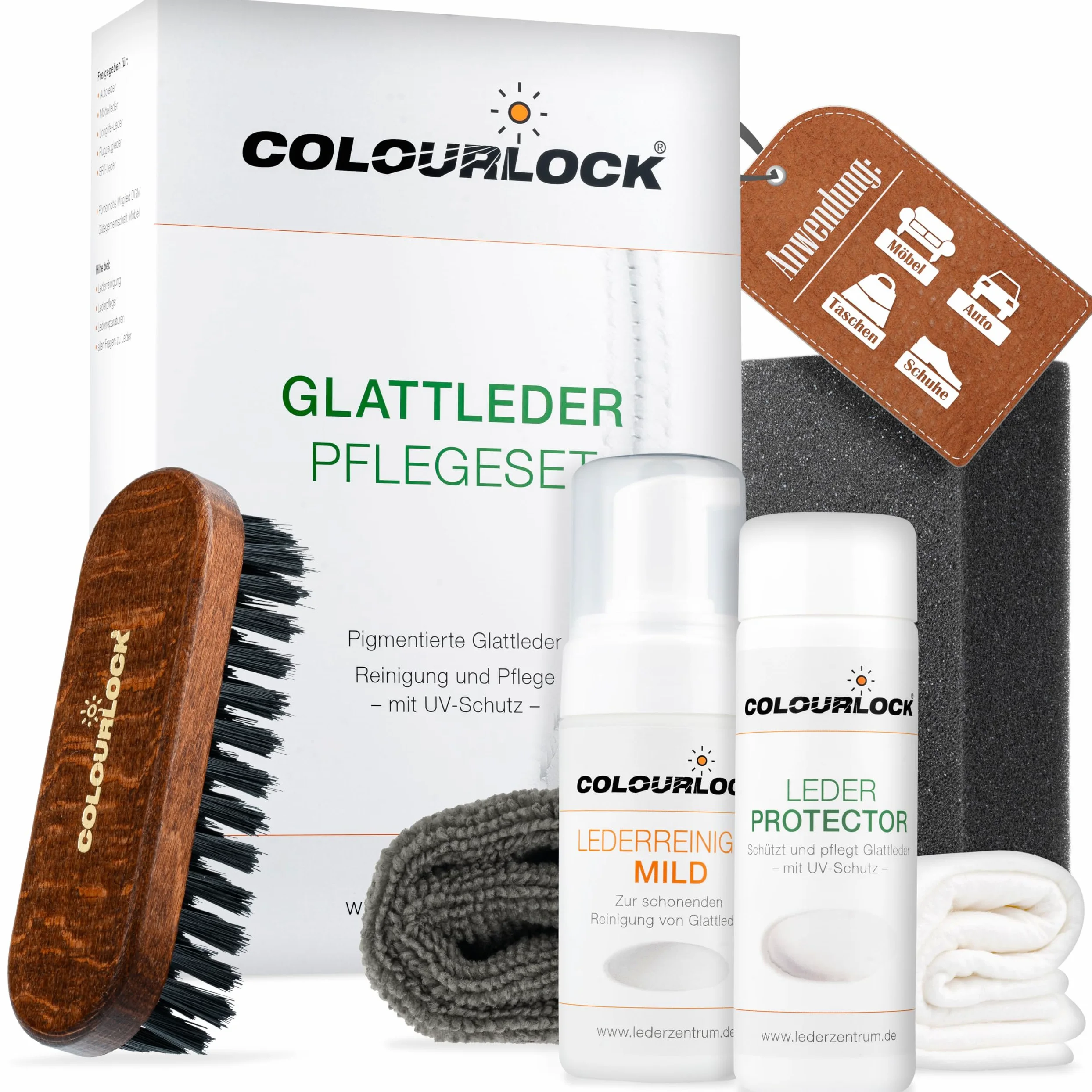Colourlock - Juego de cuidado de cuero, Cuero liso