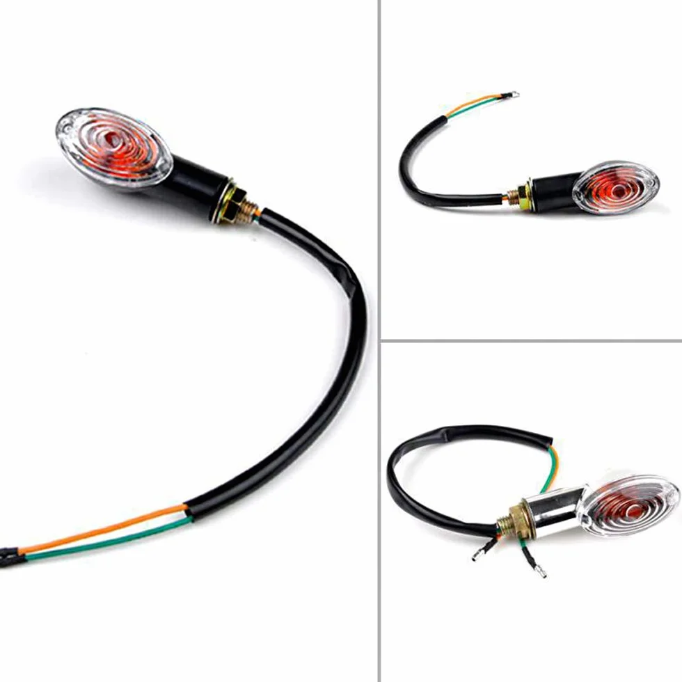4pcs Intermitentes Indicadores de Motocicleta Mini Luces de Señal de Vuelta 12V Universal Impermeable para Moto Scooter Quad Cruiser Off Road