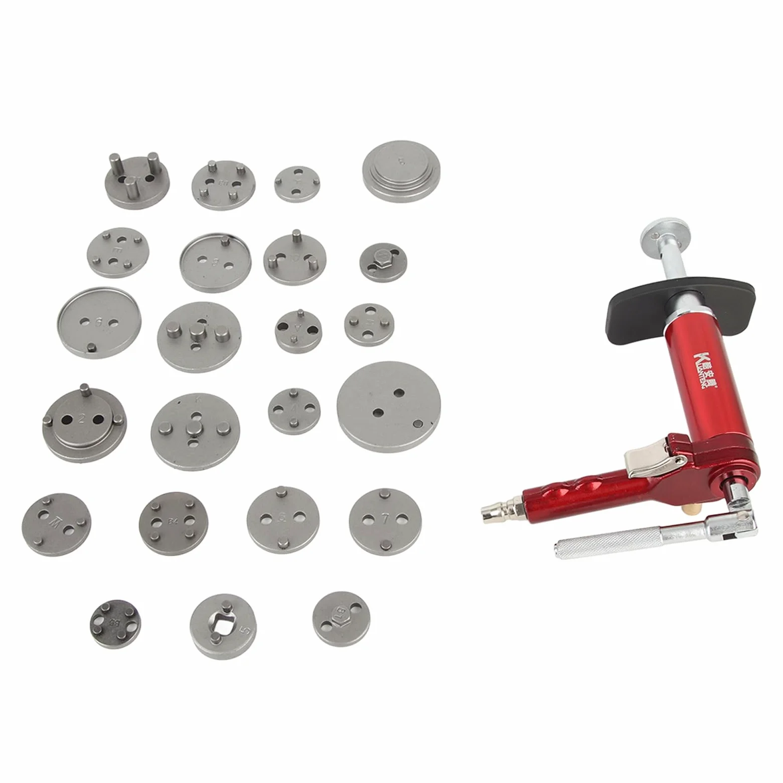 YUYTE Kit de Herramientas de Retroceso de Pistón de Freno Neumático de Alta Eficiencia, 24 Uds., en Caja Portátil, Apto para Automóviles, Incluye Construcción de Acero 45
