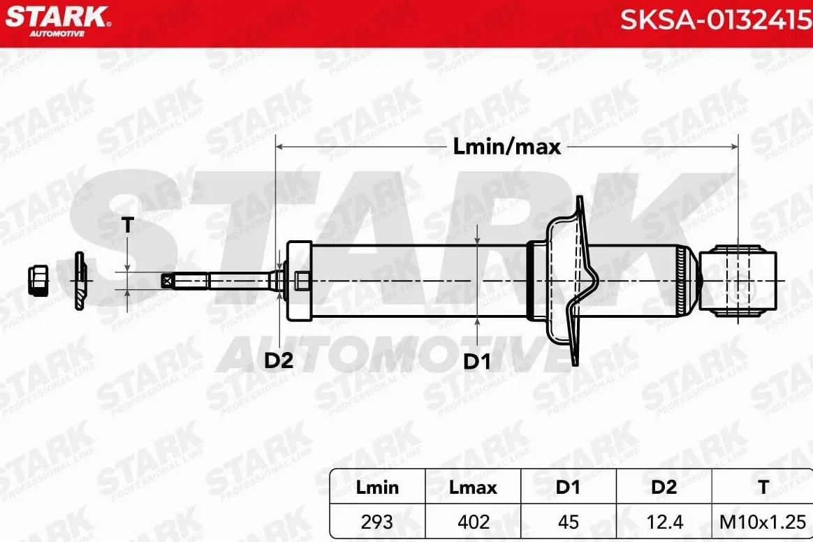 STARK SKSA-0132415 2x Amortiguador Trasero Compatible con HONDA FR-V BE
