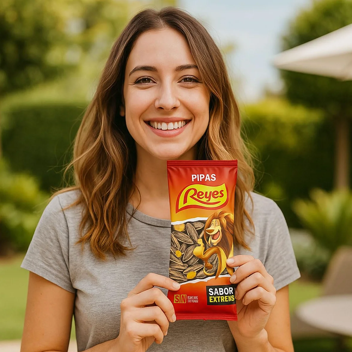 Pipas Reyes Caja 15 Bolsas x 80g Pipas Girasol Tostadas con Sal Frutos Secos Naturales Snack Saludable Aperitivo Clásico Español